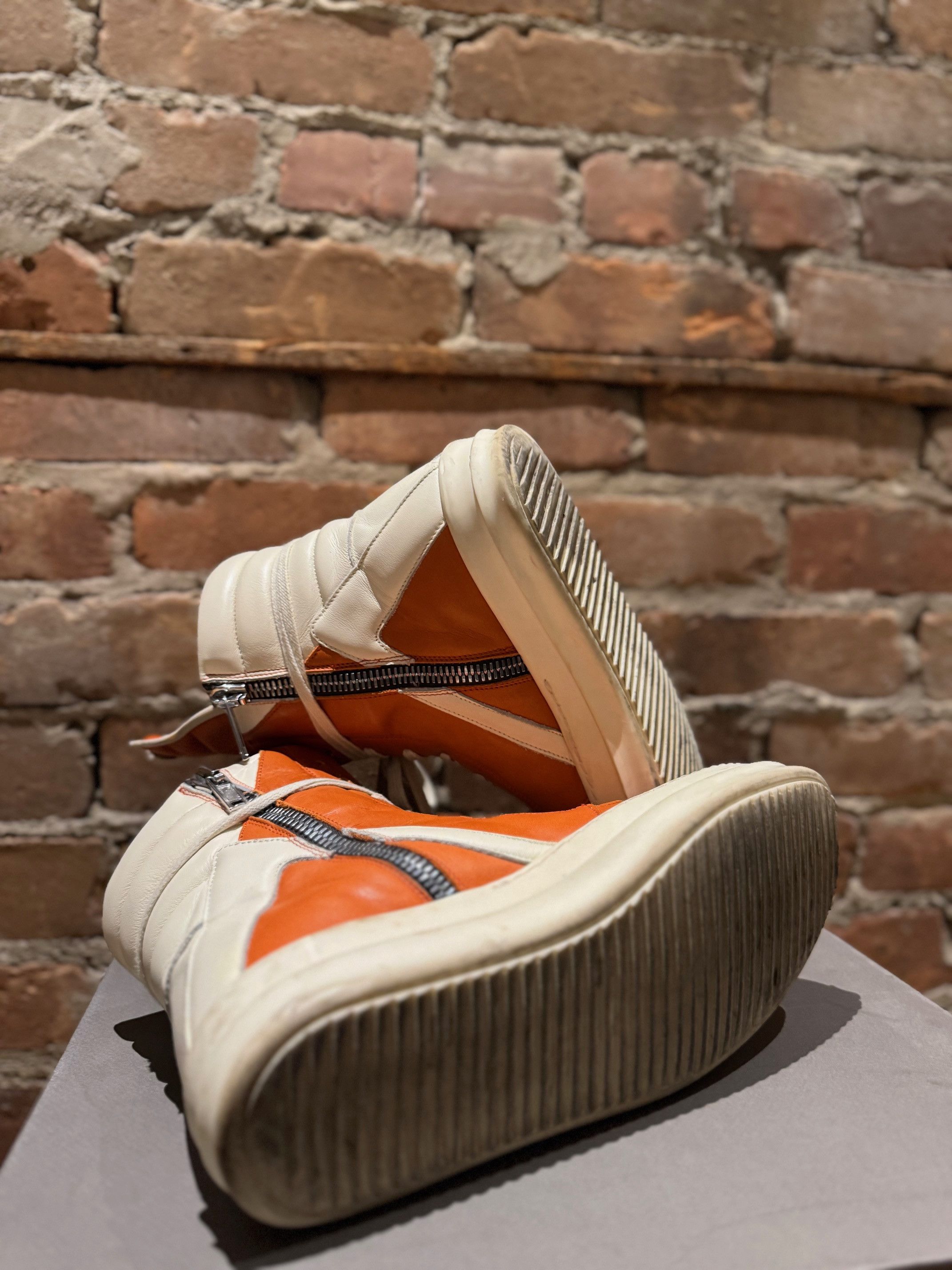 Rick Owens Rick Owens Mainline Geobasket — Orange/Milk — Size EU 42 Size US 9 / EU 42 - 7 Thumbnail