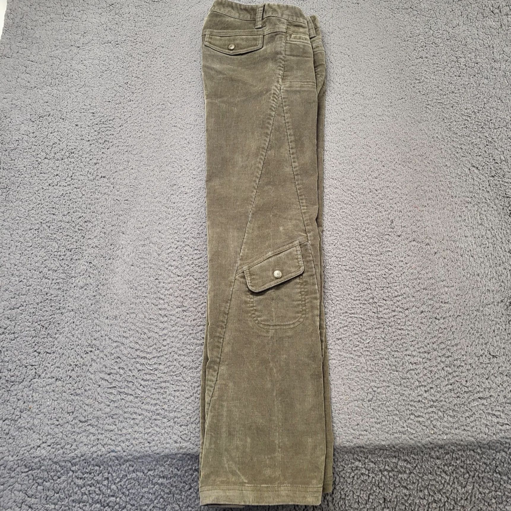 Athleta Athleta Cargo Pants Womens 2 Brown Corduroy Flare Pockets Moto Slim City 2XS Womens Size 24" / US 00 / IT 34 - 3 Thumbnail