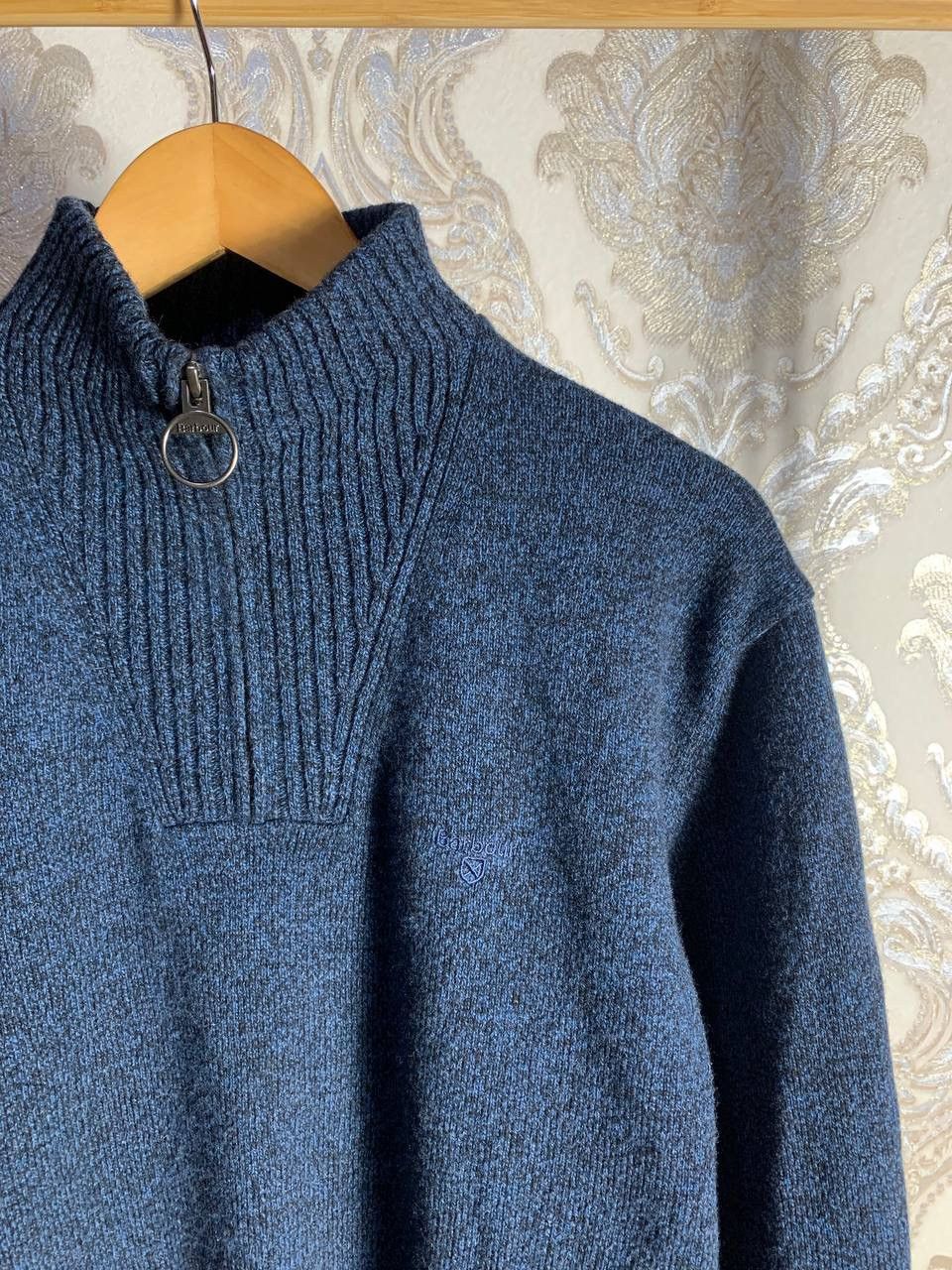 Barbour × Vintage VERY RARE BARBOUR SWEATER KNIT WOOL ENGLAND STYLE Y2K 90s Size US XL / EU 56 / 4 - 2 Thumbnail