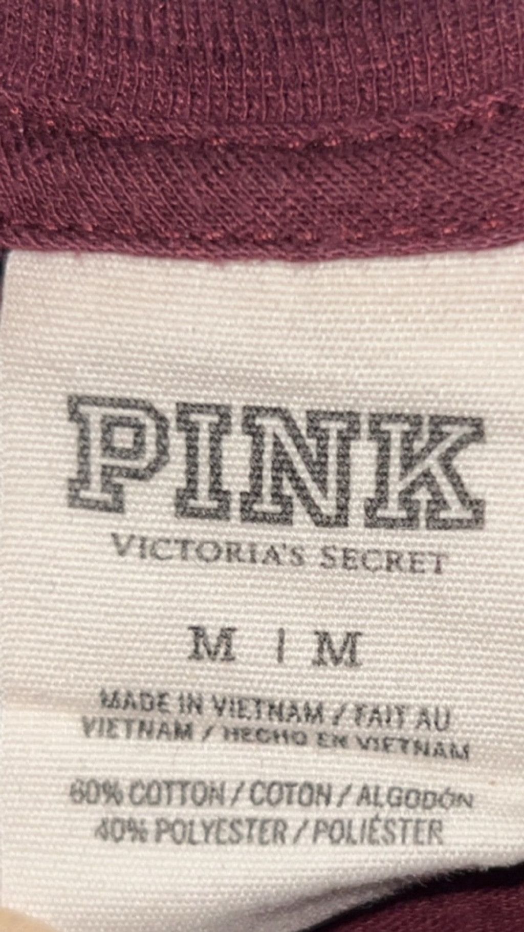 Victoria's Secret Victoria's Secret Short Sleeve Tee M Burgundy Gold Sequin Size M / US 6-8 / IT 42-44 - 3 Thumbnail