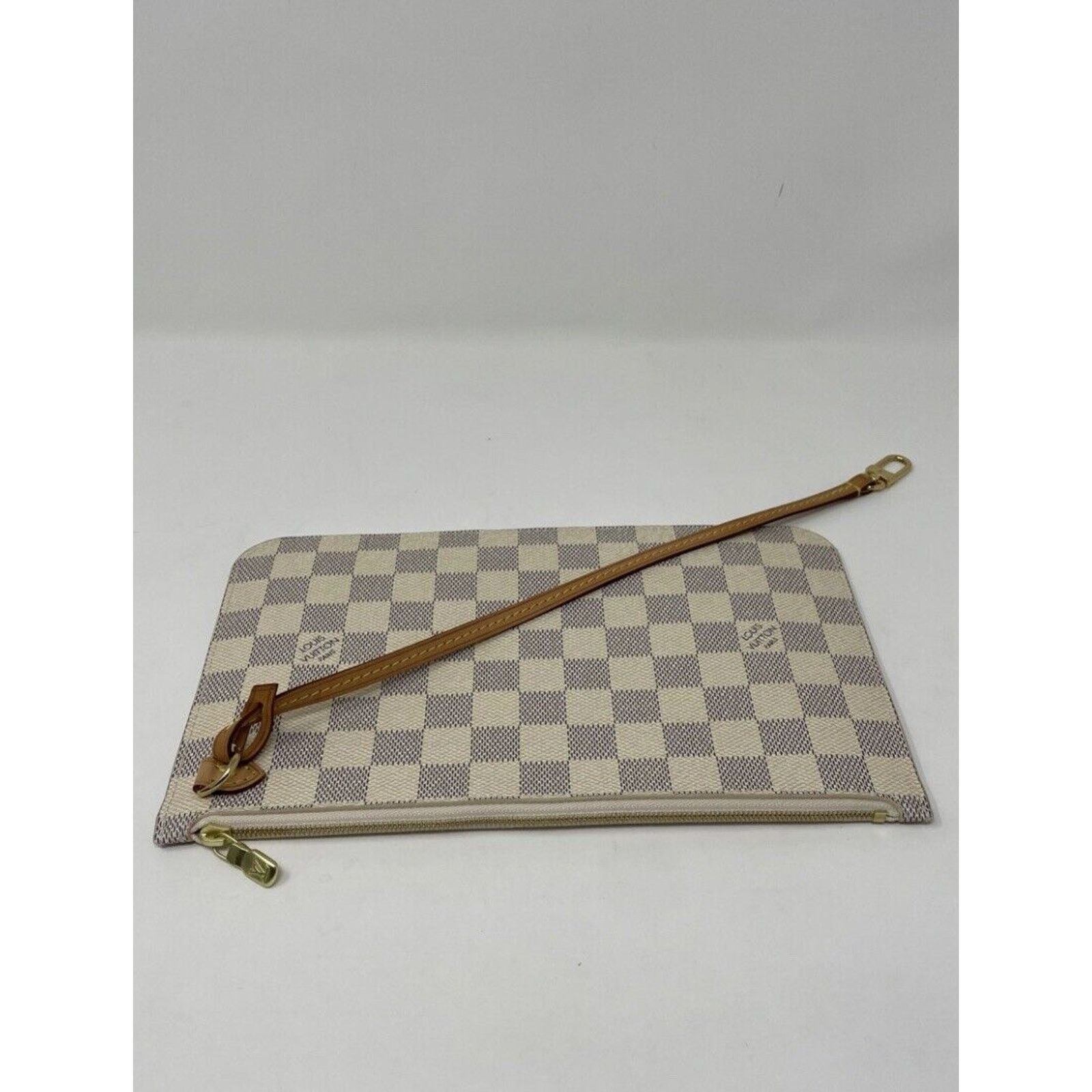 Louis Vuitton LOUIS VUITTON Large Damier Azur Beige Pouch Pochette Clutch Size ONE SIZE - 6 Thumbnail