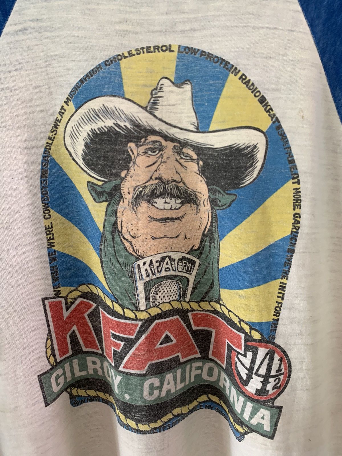 Vintage Vintage KFAT FM radio raglan tees Size US L / EU 52-54 / 3 - 2 Thumbnail