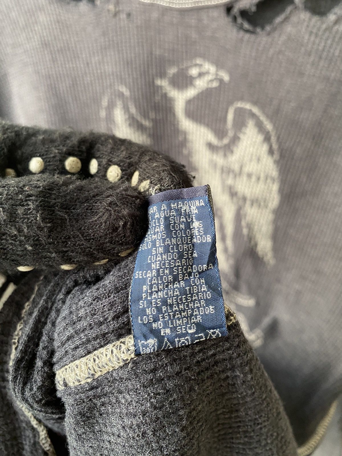 Polo Ralph Lauren Polo Ralph Lauren Distressed Faded Long Sleeve Thermal Shirt Size US M / EU 48-50 / 2 - 16 Thumbnail