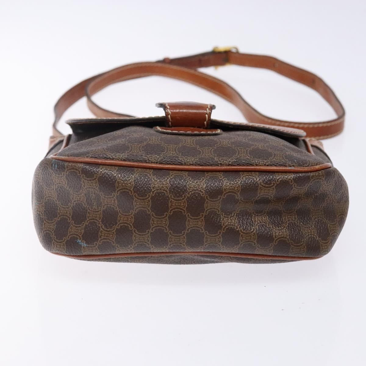 Celine CELINE Macadam Canvas Shoulder Bag Pvc Leather Brown Gold Size ONE SIZE - 9 Thumbnail
