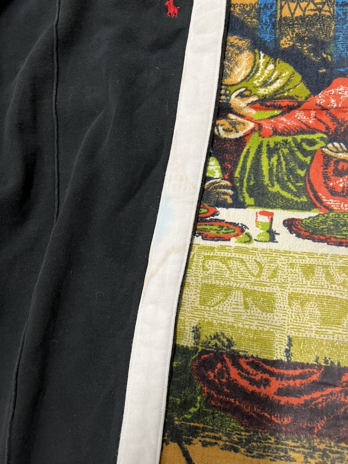 Polo Ralph Lauren Black white Ralph Lauren track pants size large baggy wide Size US 34 / EU 50 - 5 Thumbnail