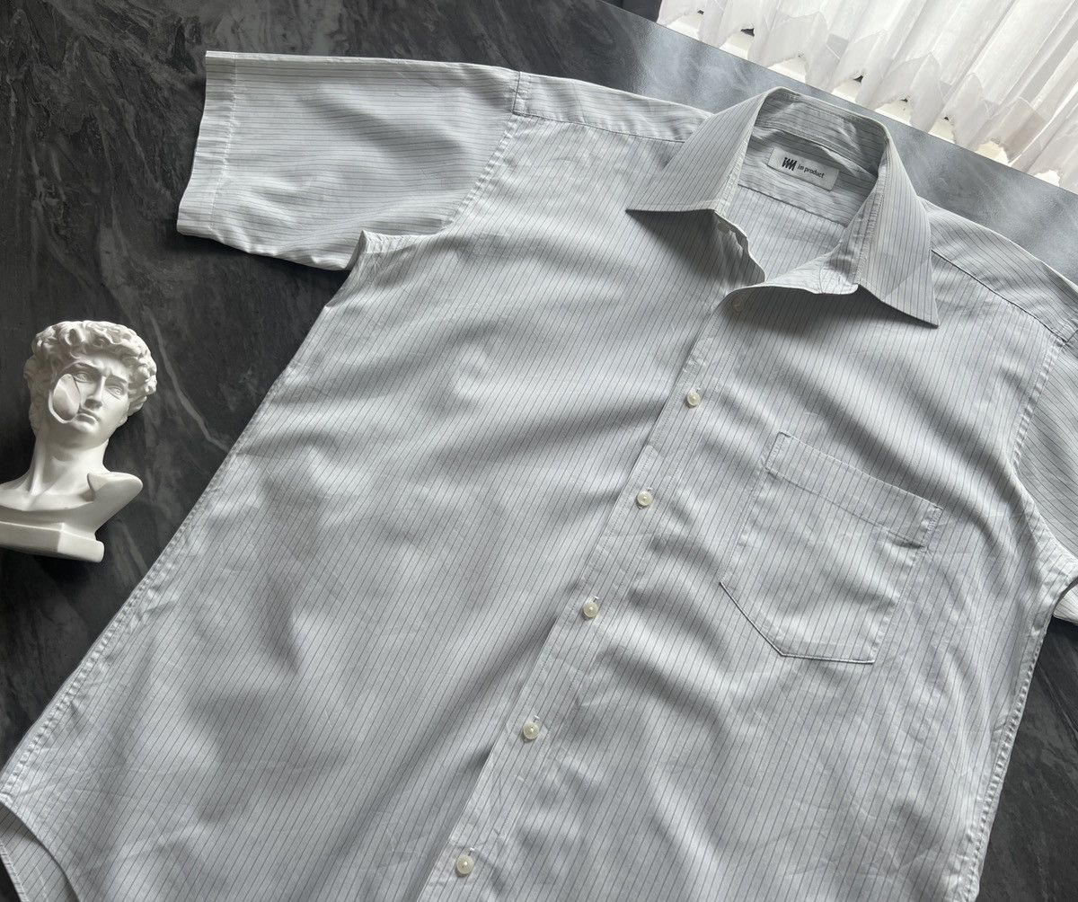 Issey Miyake Issey Miyake : Shirt Button Ups Stripe Pattern Thick Fabric Size US L / EU 52-54 / 3 - 4 Thumbnail