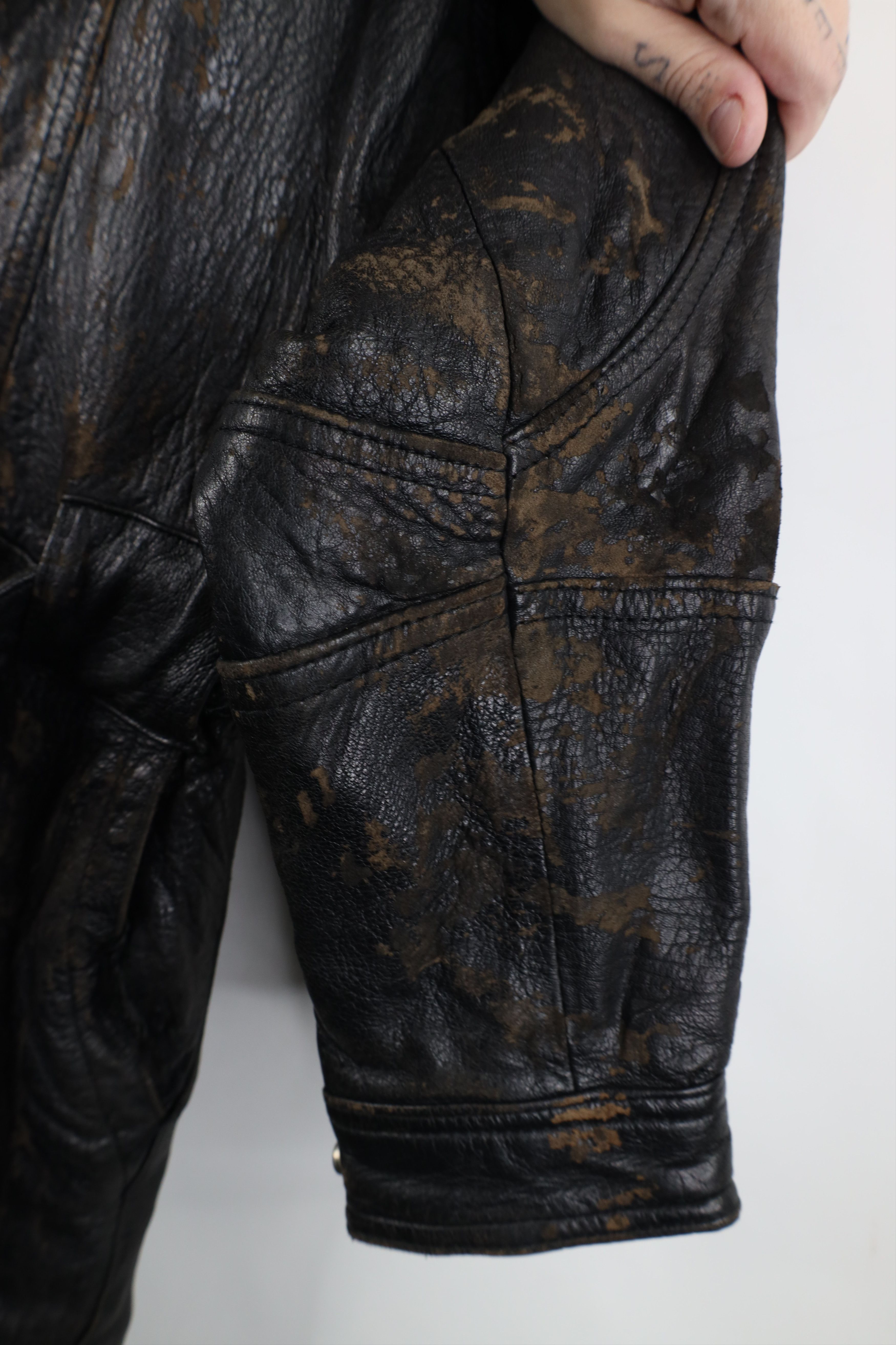 Vintage Vintage 80s 90s Streetwear Belted Leather Trench Coat Jacket Size US XL / EU 56 / 4 - 8 Thumbnail