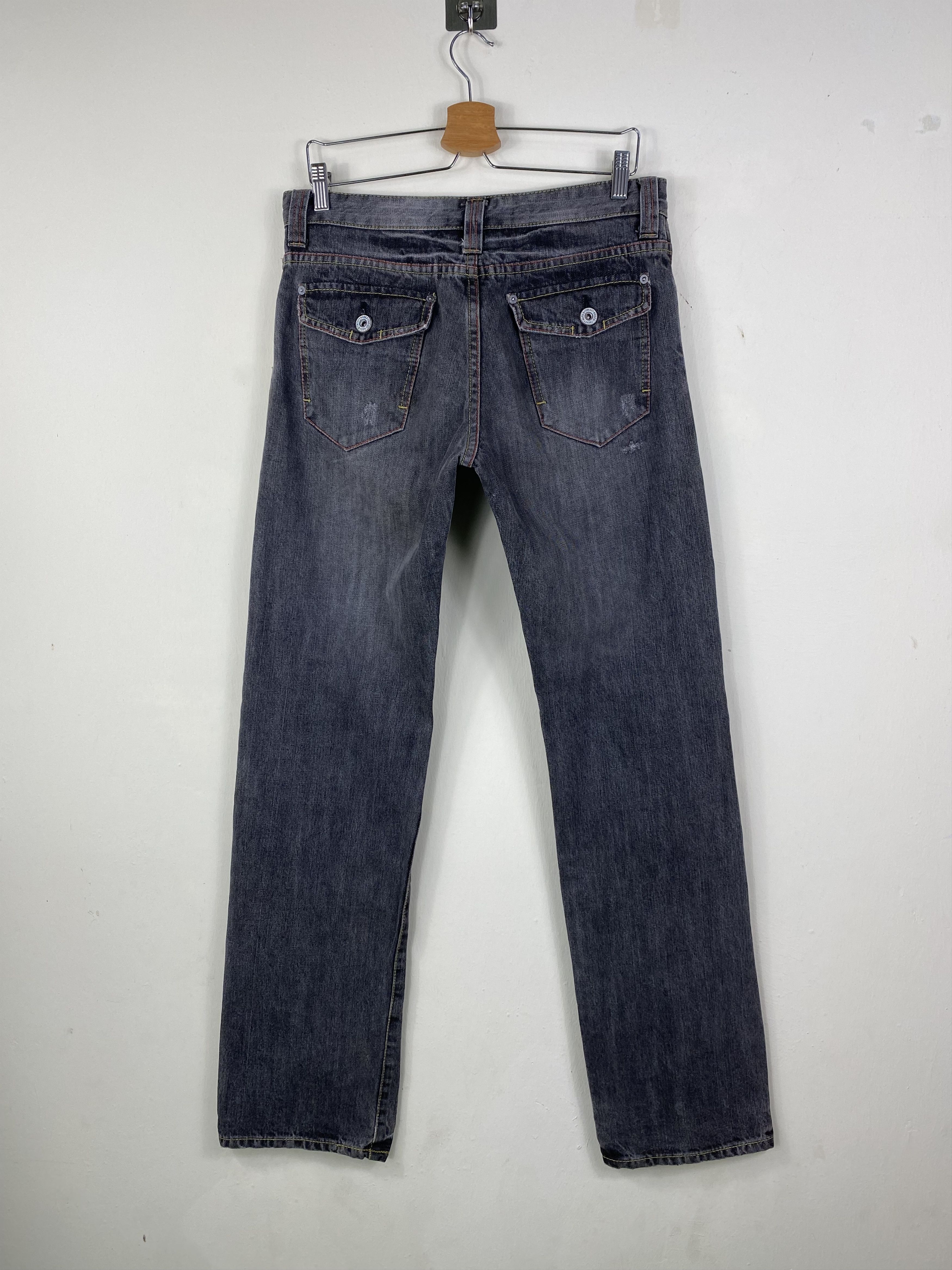 Japanese Brand Japan Twenty Works distressed doubleknee faded black jean Size US 32 / EU 48 - 8 Thumbnail