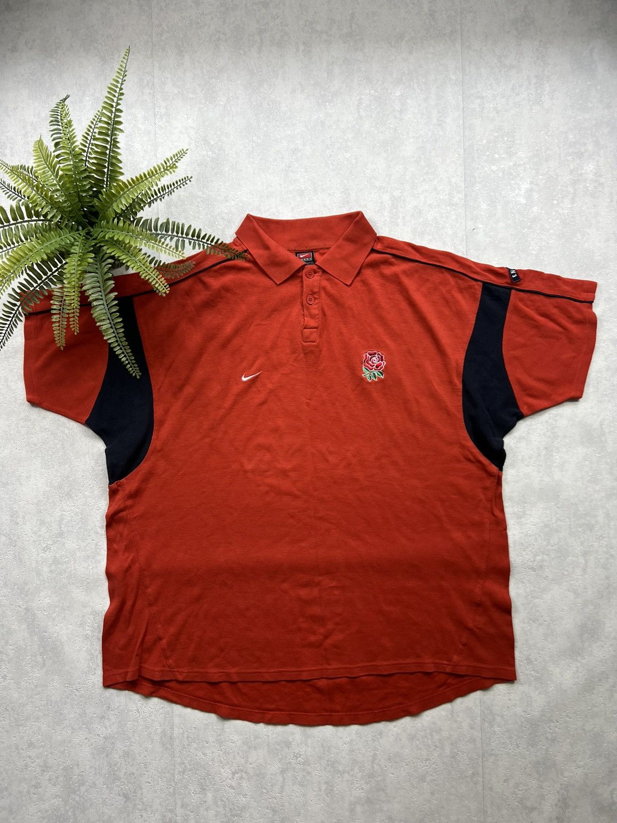 Nike 90’s NIKE TEAM ENGLAND RUGBY SWOOSH LOGO POLO TEE Y2K RETRO Size US XXL / EU 58 / 5 - 1 Thumbnail