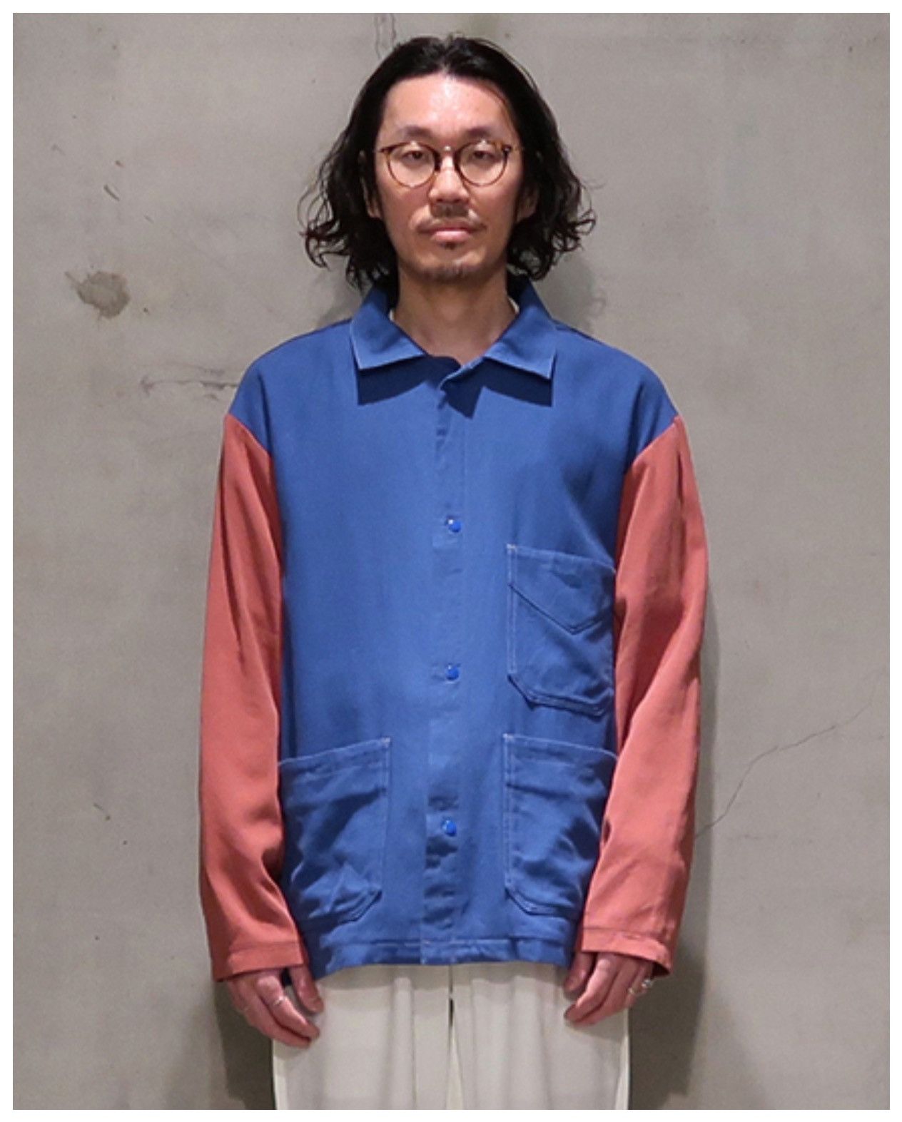 Unused SS2021 UNUSED REFINEMENT GARMENTS BICOLOR WORK CHORE JACKET Size US L / EU 52-54 / 3 - 2 Thumbnail