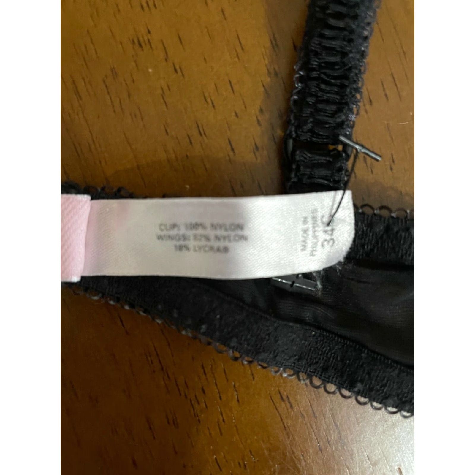 Victoria's Secret VINTAGE Victoria’s Secret Black Lace Bra 34C Size ONE SIZE - 5 Thumbnail