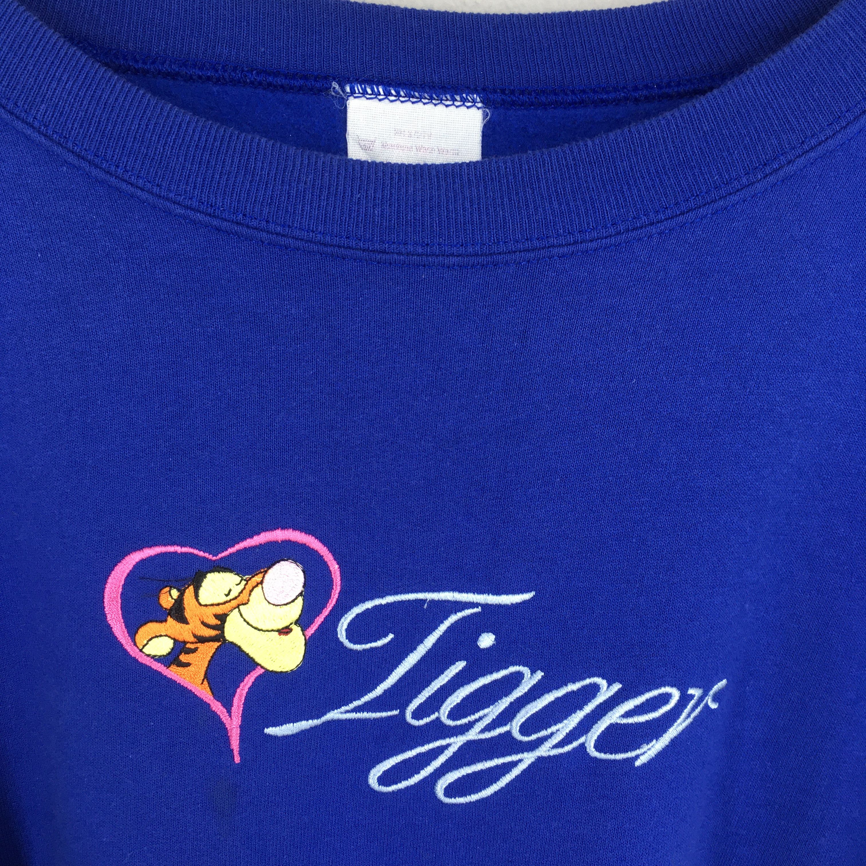 Disney Vintage Tigger Disney Blue Sweatshirt 2XLarge Size US XXL / EU 58 / 5 - 4 Thumbnail