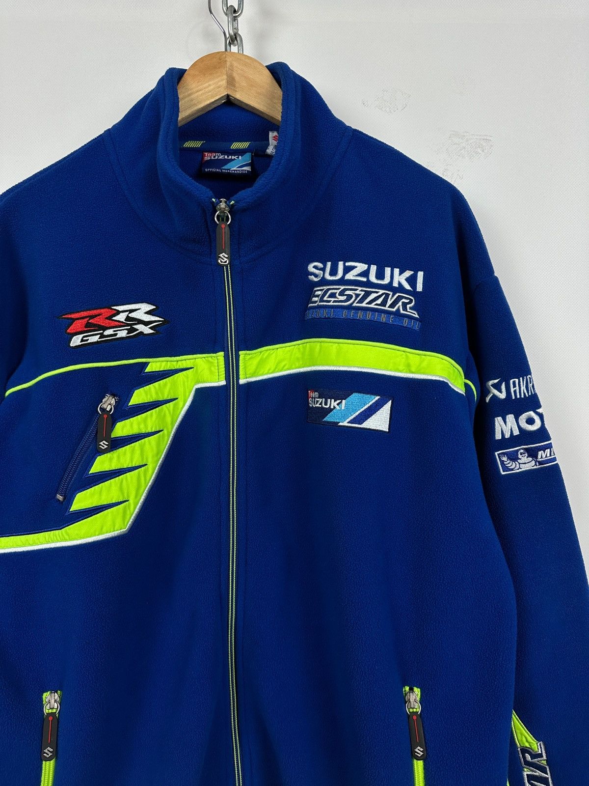 Vintage Vintage Suzuki Ecstar Michelin Racing Zip Fleece Jacket Size US XL / EU 56 / 4 - 7 Thumbnail