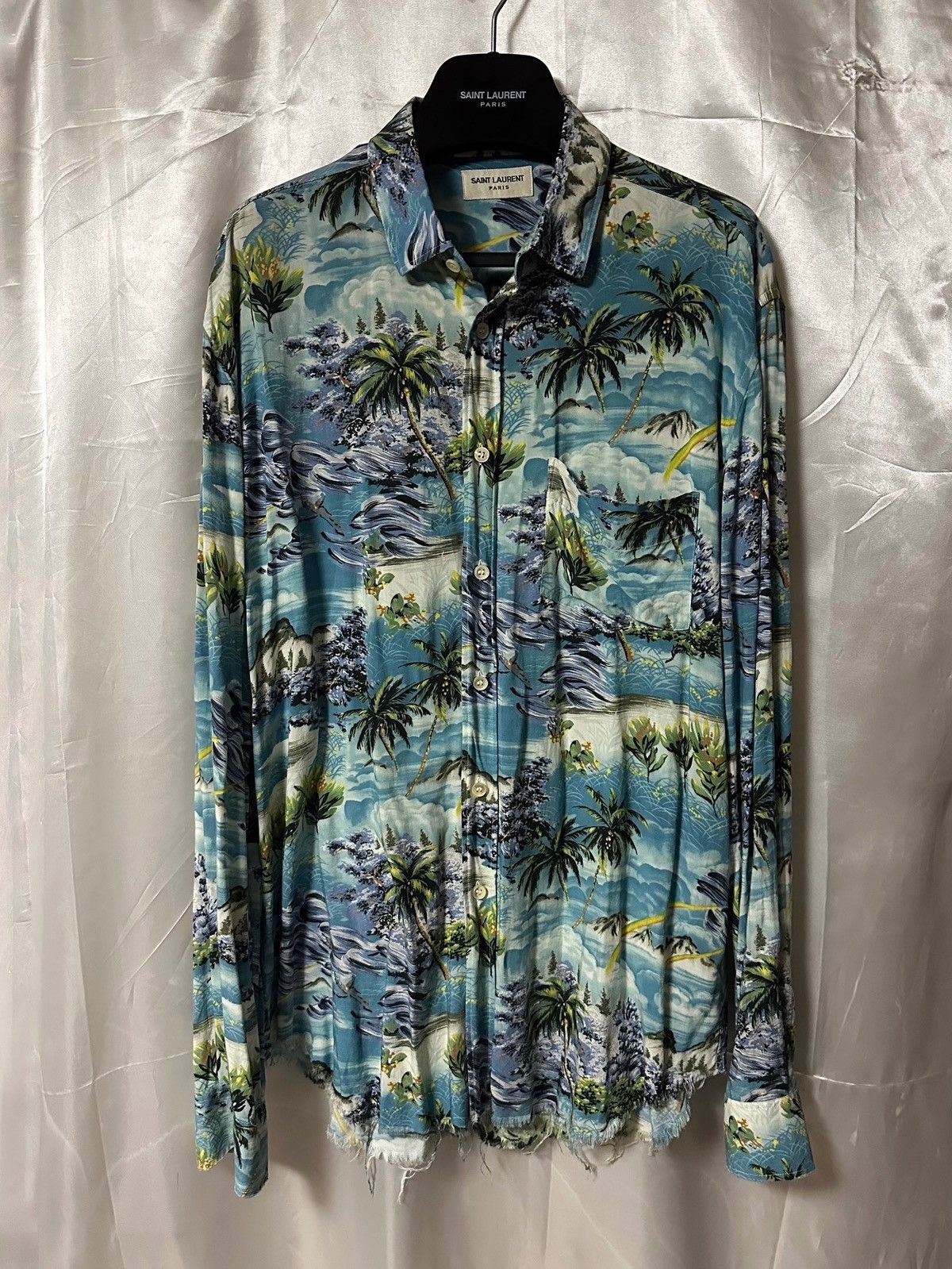 Saint Laurent Paris SS16 Palm Tree Hawaiian shirt 40 | Grailed