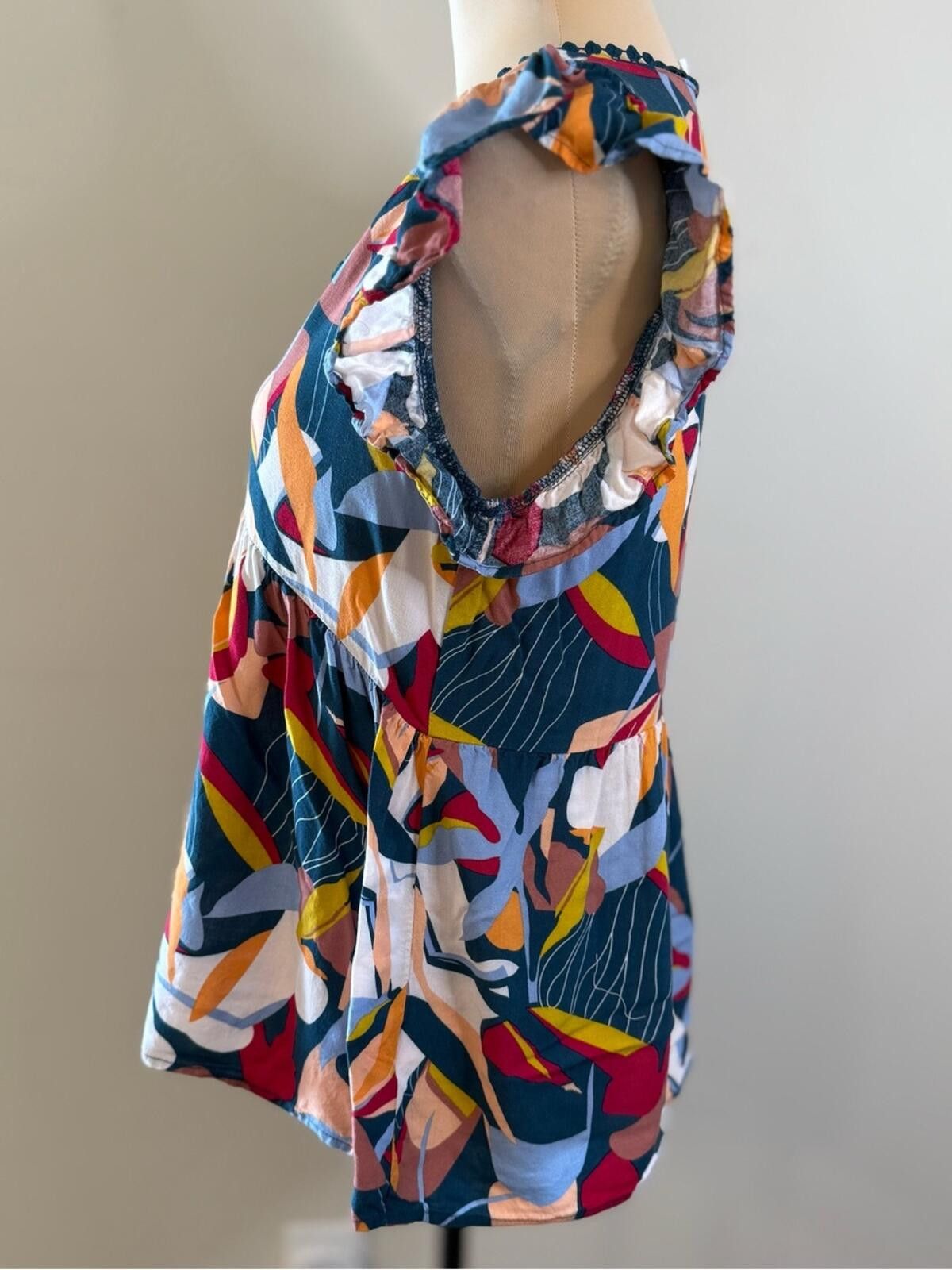 Other Emily Wonder boho baby doll top colorful abstract SZ SM Size S / US 4 / IT 40 - 3 Thumbnail