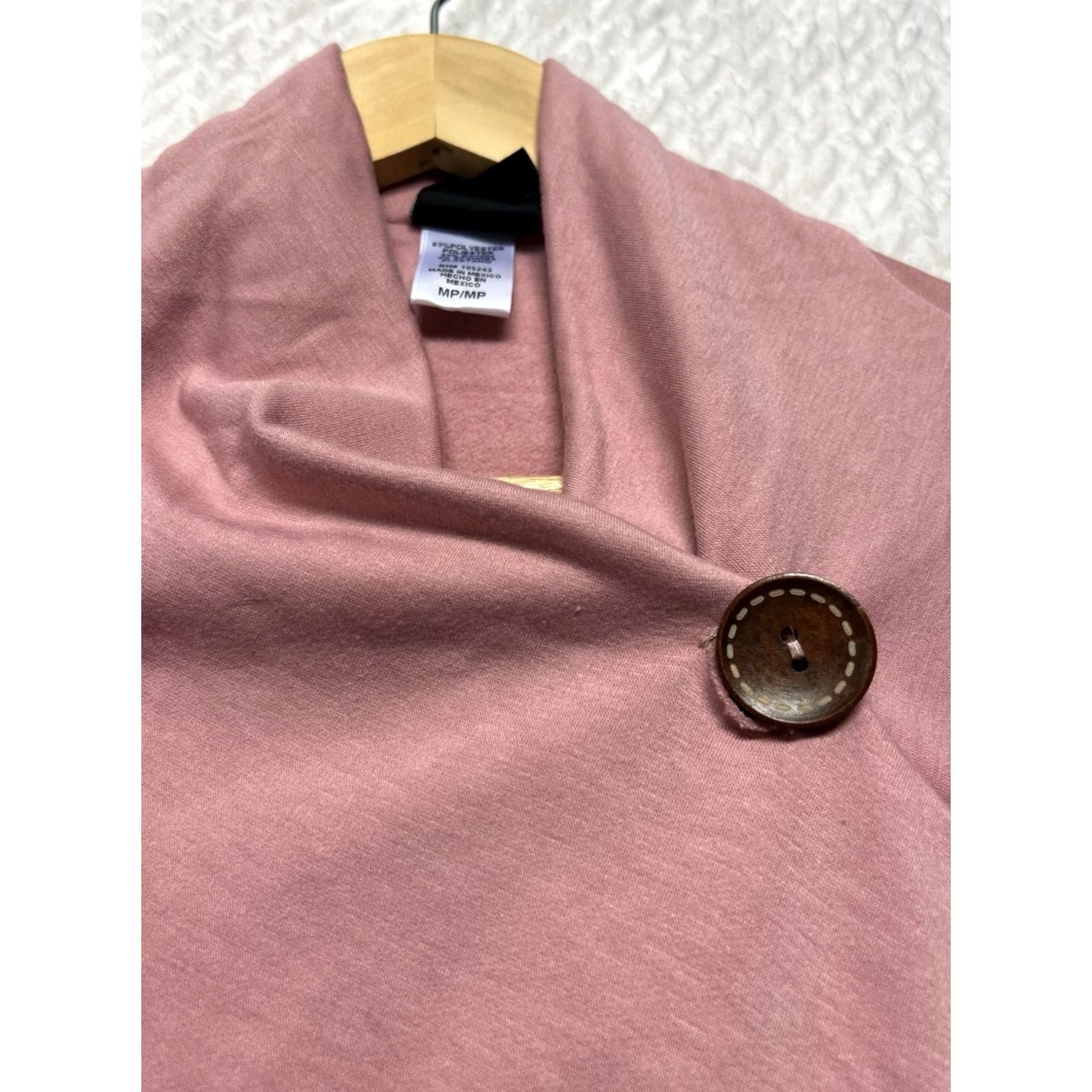 Vintage Bobeau Petite Coral Asymmetrical Wrap Top Funnel Neck Long Sleeve Medium Petite Cardigan Women Sweater Size M / US 6-8 / IT 42-44 - 6 Thumbnail
