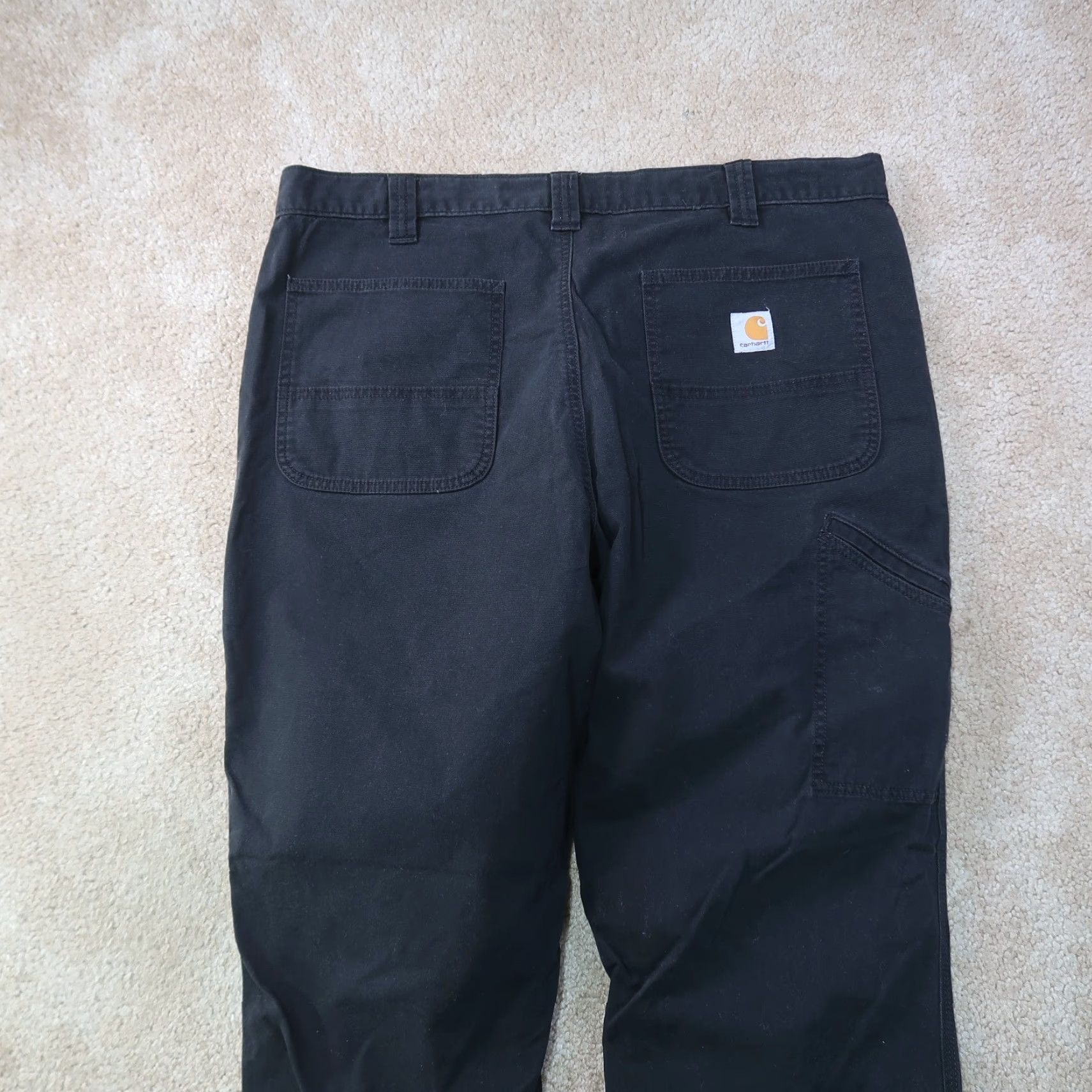 Carhartt VINTAGE Carhartt Relaxed Straight Pants Men 38x32 Black Canvas Workwear Rugged Flex Carpenter 90s Mens Size US 38 / EU 54 - 7 Thumbnail