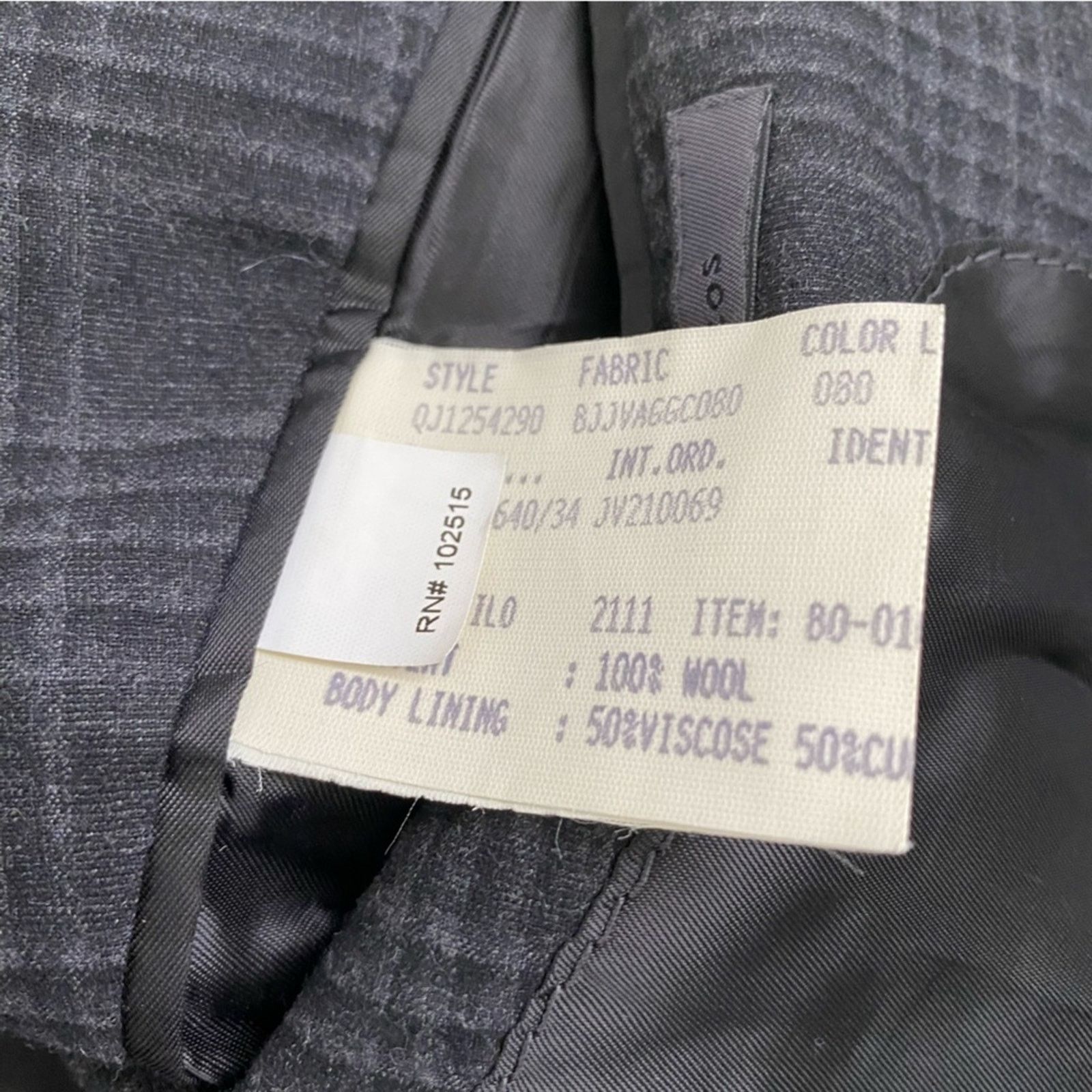 John Varvatos John Varvatos gray black plaid wool 2 piece suit 52R Size 52R - 11 Thumbnail