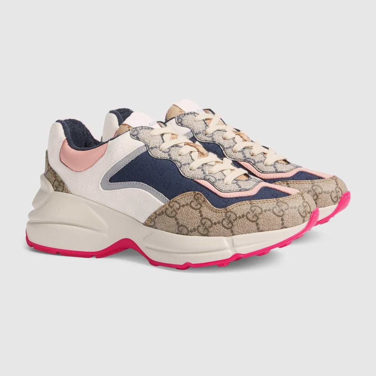Gucci o1s1wg110425 Women's Rhyton Sneakers in Multicolor Size US 12 / IT 42 - 2 Thumbnail