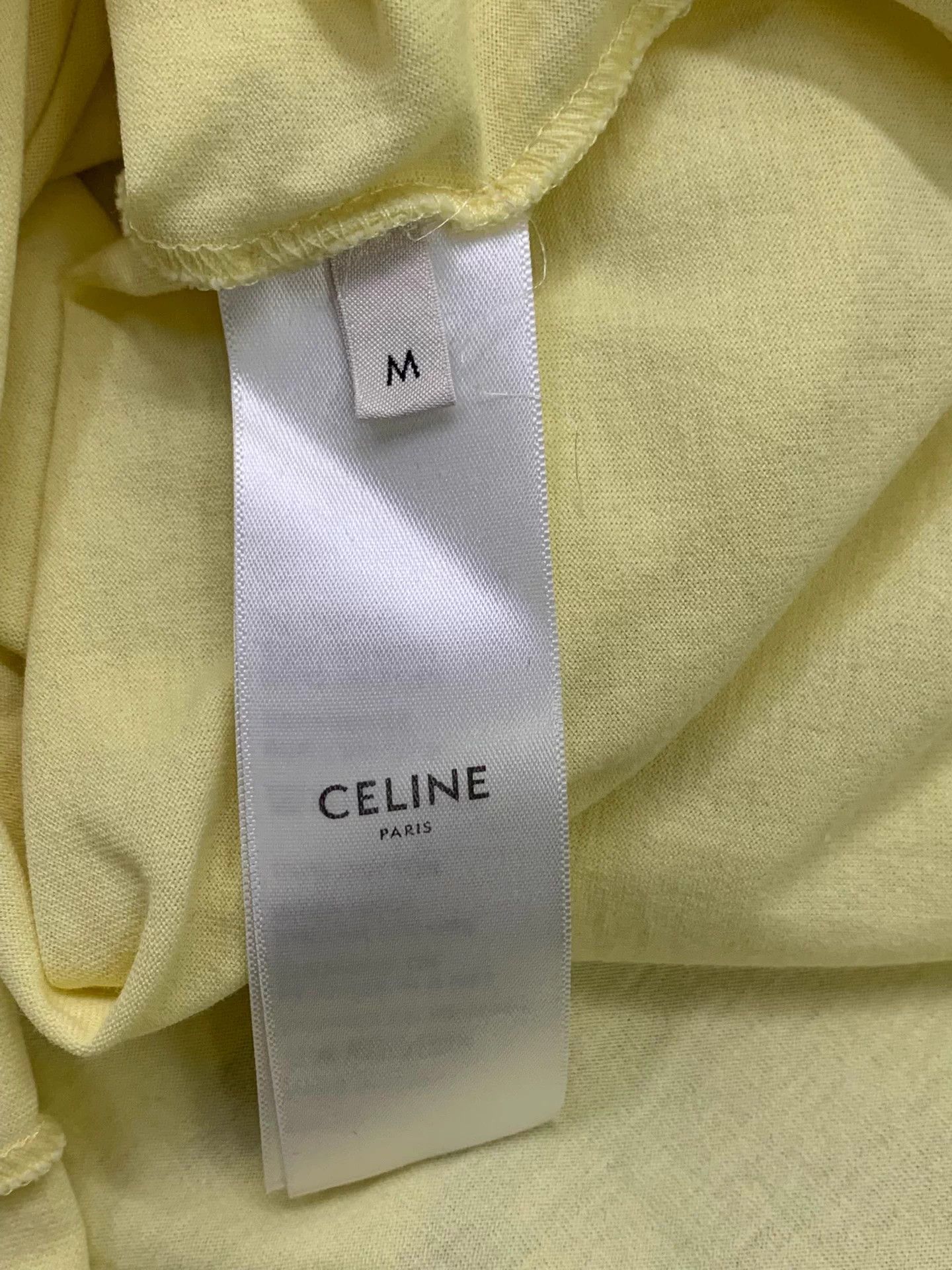 Celine Celine yellow & white logo T-shirt M new Size M / US 6-8 / IT 42-44 - 5 Thumbnail