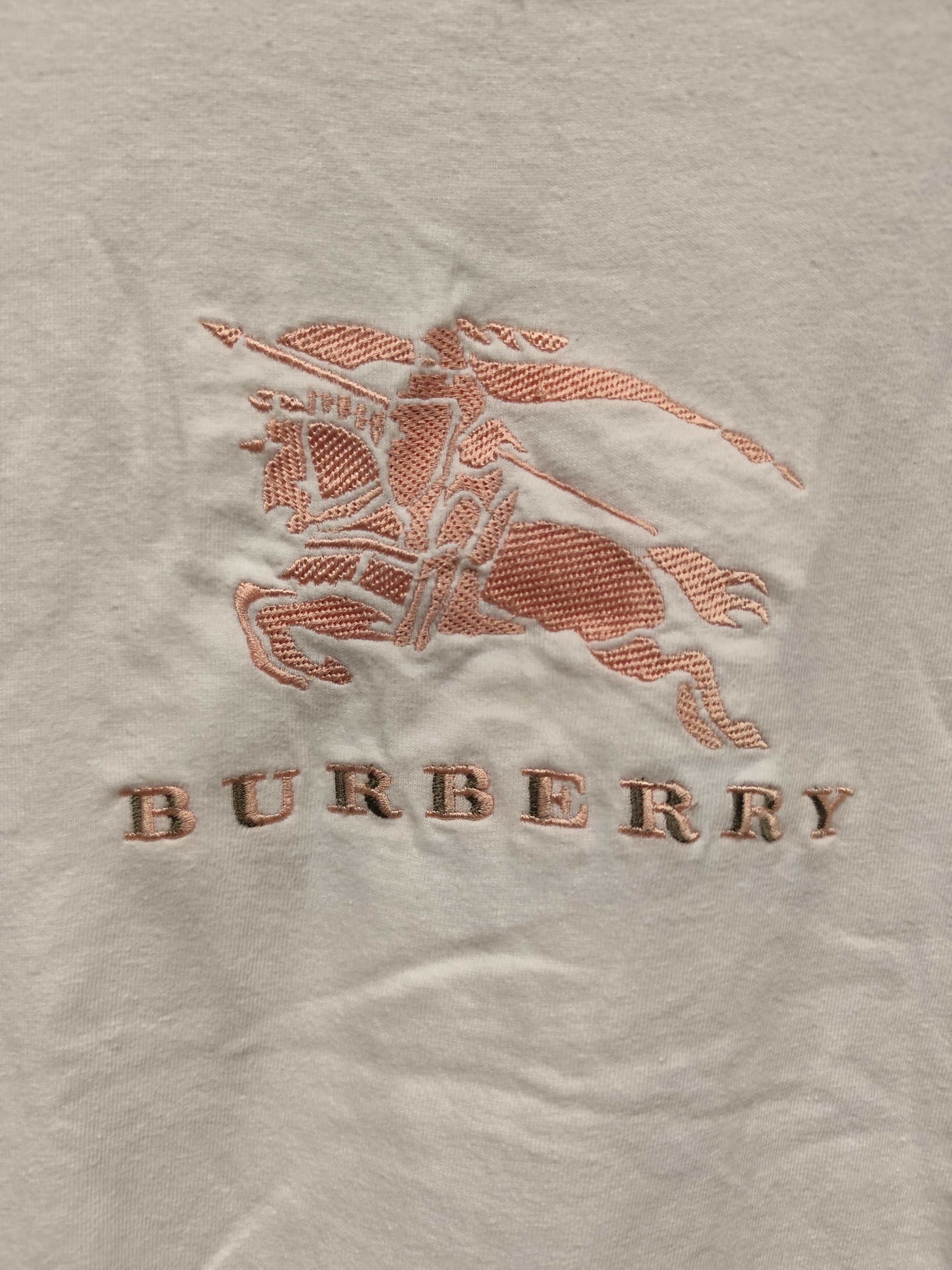 Burberry Vintage 90s t shirt burberry embroidery made in usa Size US L / EU 52-54 / 3 - 2 Thumbnail