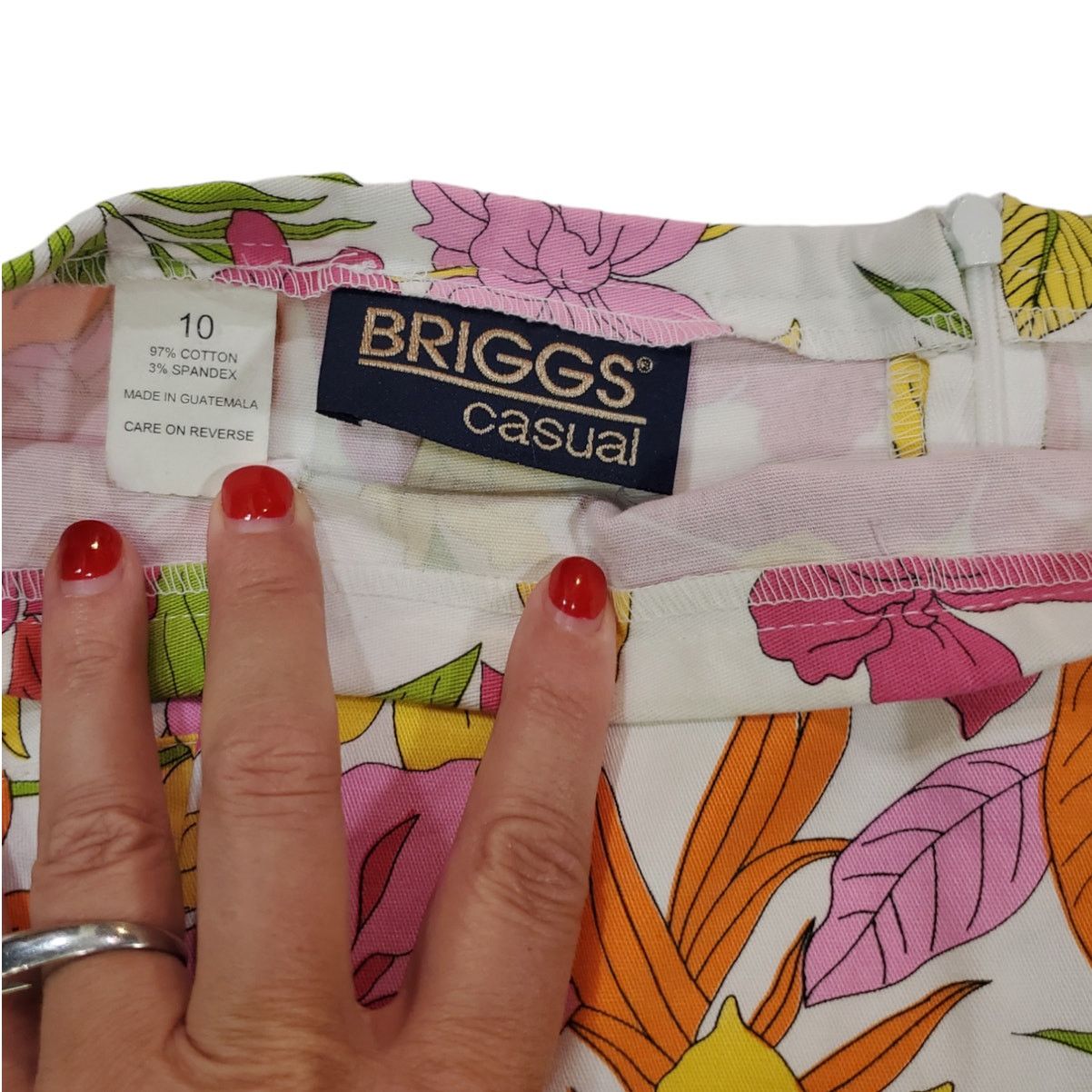Other Briggs Casual | Flower Print Skirt w/Vintage Feel | Size 10 Size 31" - 4 Thumbnail