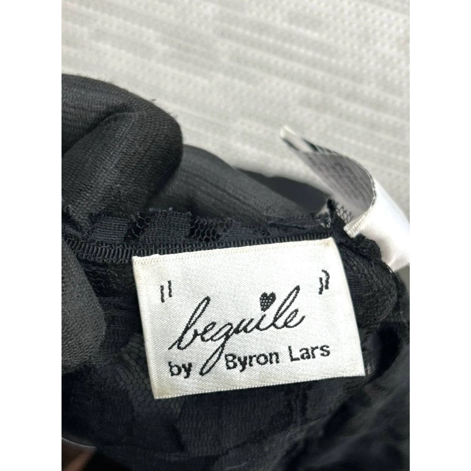 Vintage Beguile Byron Lars Dress Blouson Womens 2 Black Brown Lace Cotton Blend Size XS / US 0-2 / IT 36-38 - 3 Thumbnail