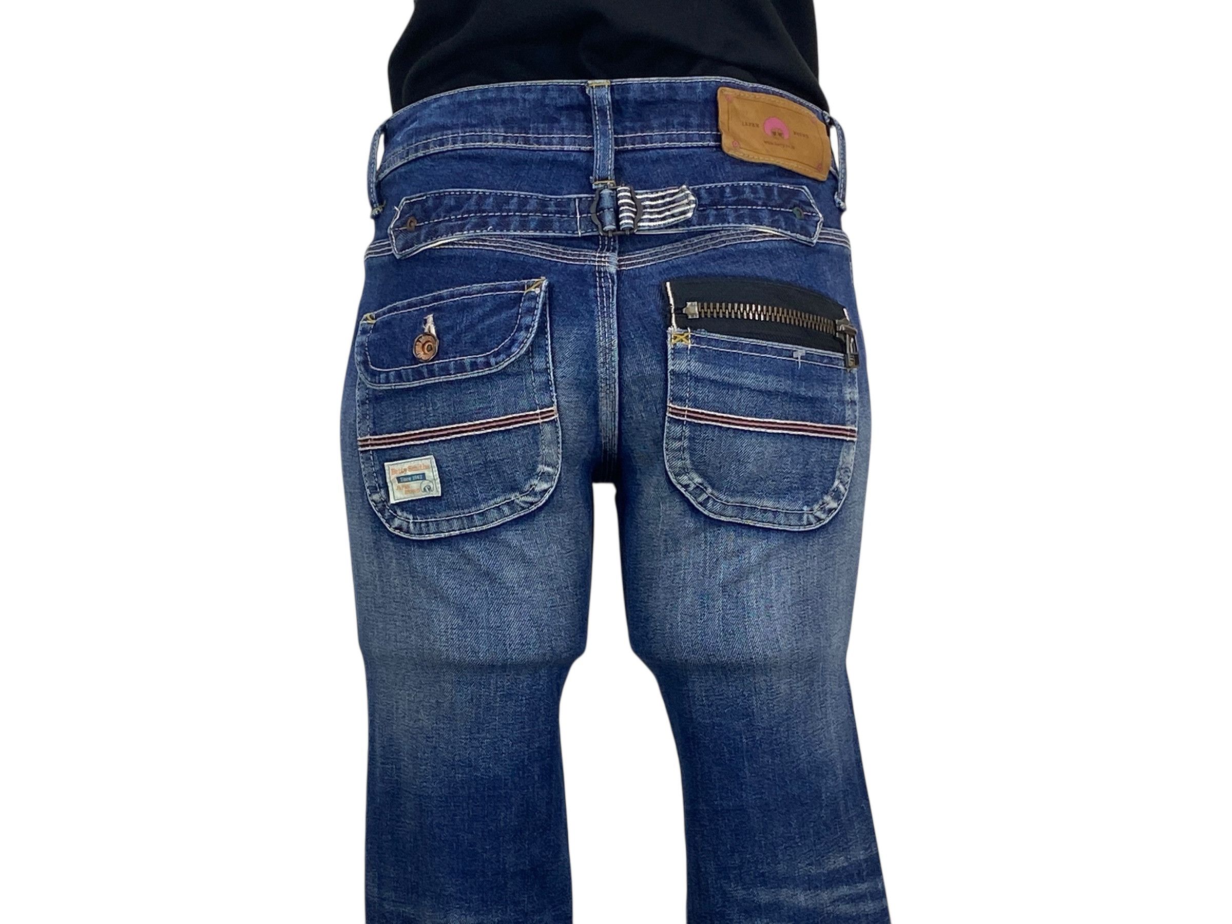 Japanese Brand Betty Smith Carpenter Pants Buckle Back Denim –Made in Japan Size 24" / US 00 / IT 34 - 7 Thumbnail
