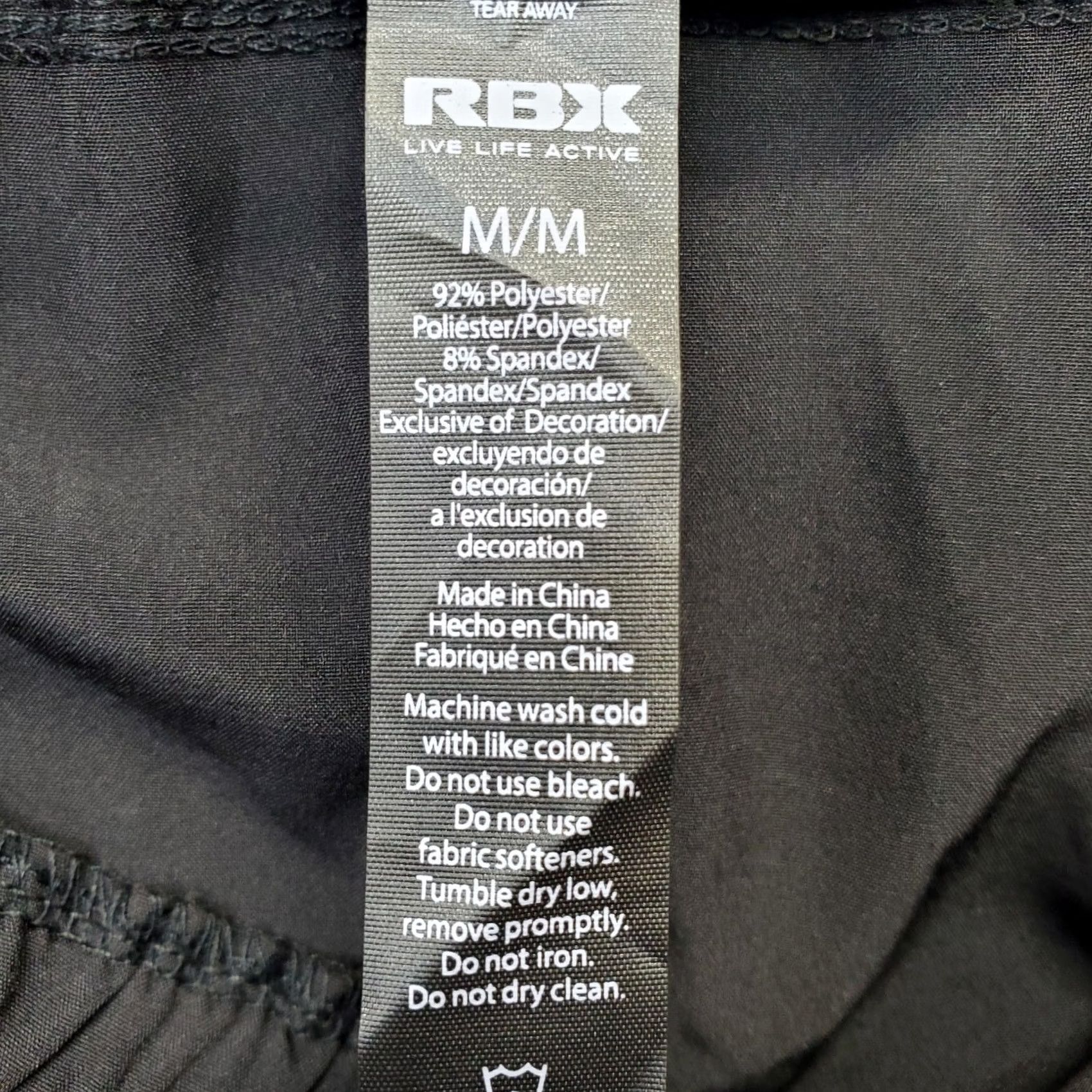 Vintage RBX Active Running Shorts Mens Medium Black Quick Dry Breathable Comfort Pockets Athletic Summer 90s (no decade in title) Size US 29 - 7 Thumbnail