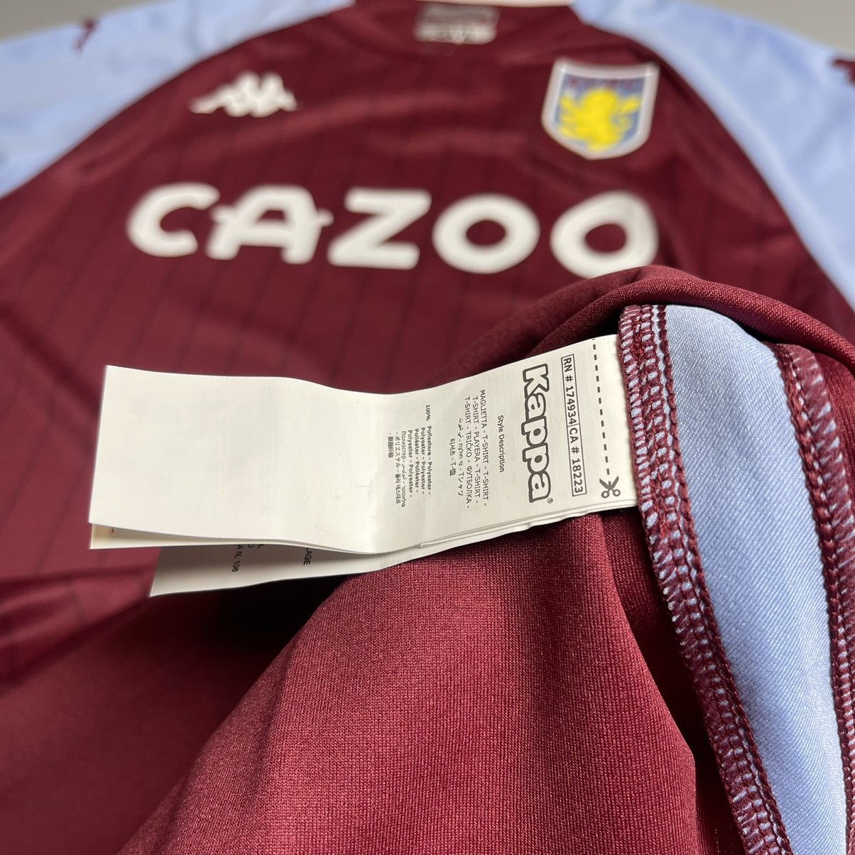 Kappa × Vintage ASTON VILLA KAPPA 2020/2021 SOCCER HOME JERSEY #10 GREALISH Size US XXL / EU 58 / 5 - 12 Thumbnail