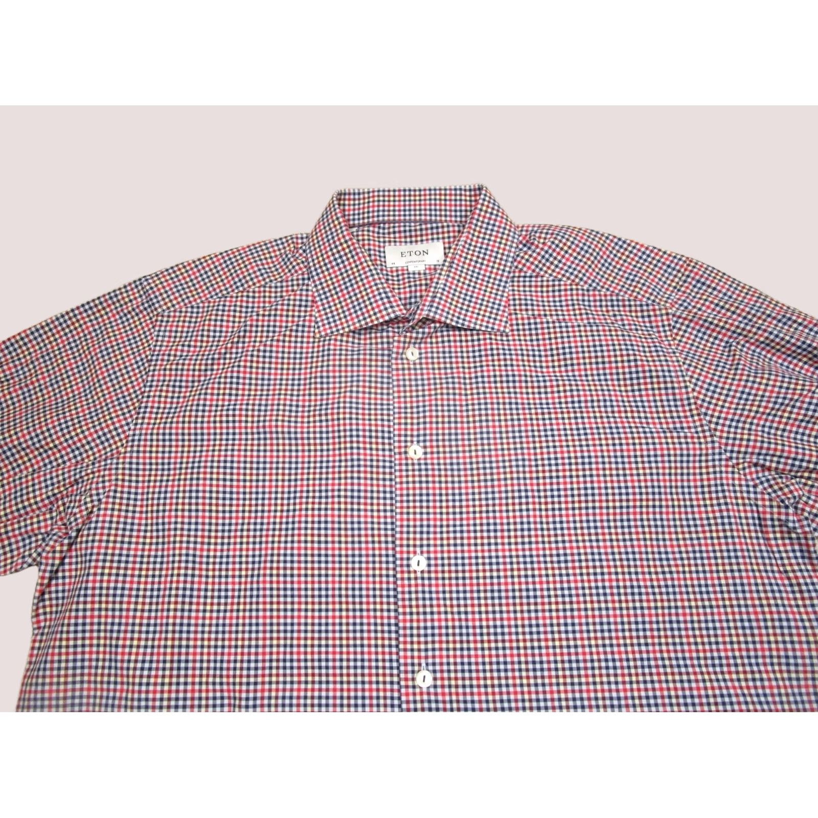 Eton Eton Shirt Men 2XL Multicolor Check Long Sleeve Button-Up Casual Shirt Size US XXL / EU 58 / 5 - 1 Thumbnail