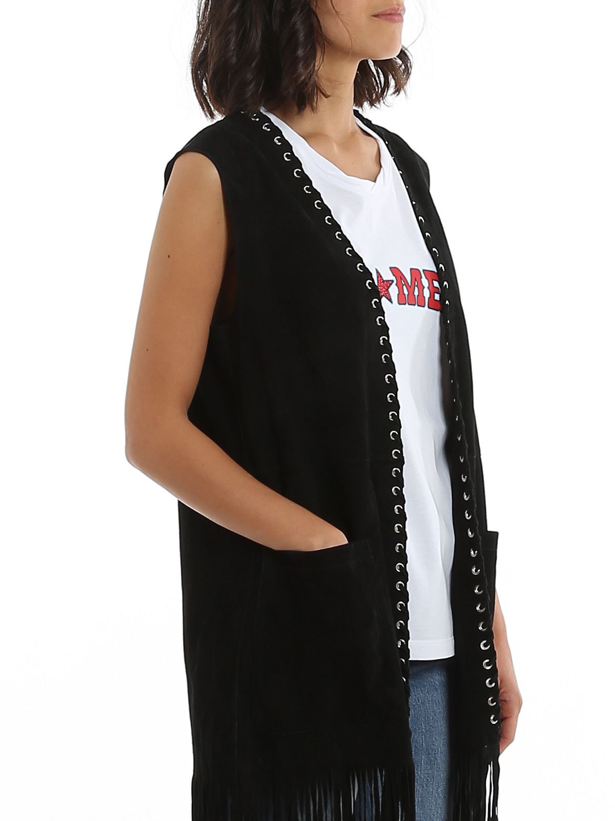 Golden Goose o1y0725 Sleeveless Leather Jacket in Black Size S / US 4 / IT 40 - 5 Thumbnail