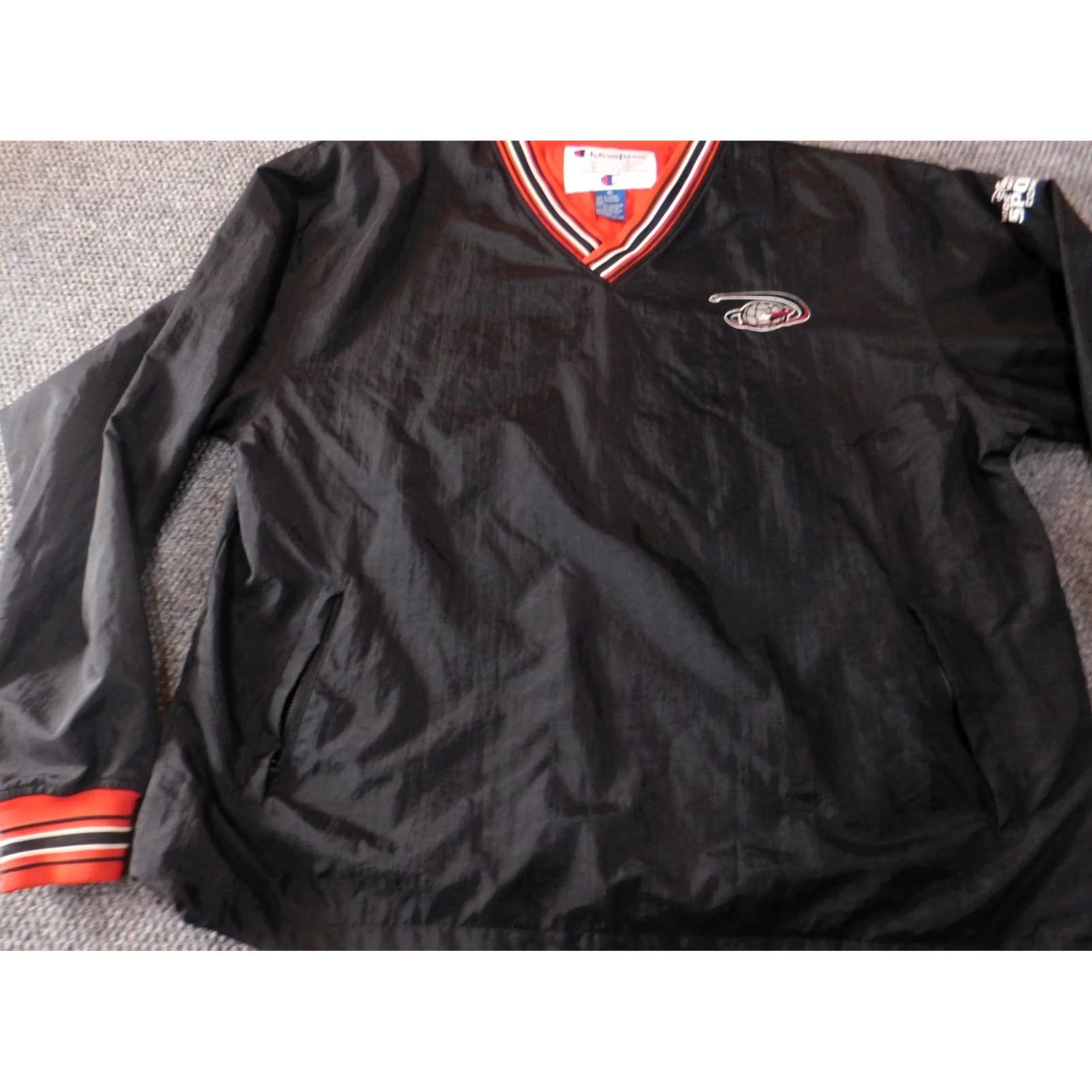 Champion VINTAGE Disney Sweatshirt XL Mens Zip Zip Black Polyester Knit Zipper Long Sleeve Pattern Solid 90s Y2K Champion Pullover Music Size US XL / EU 56 / 4 - 3 Thumbnail