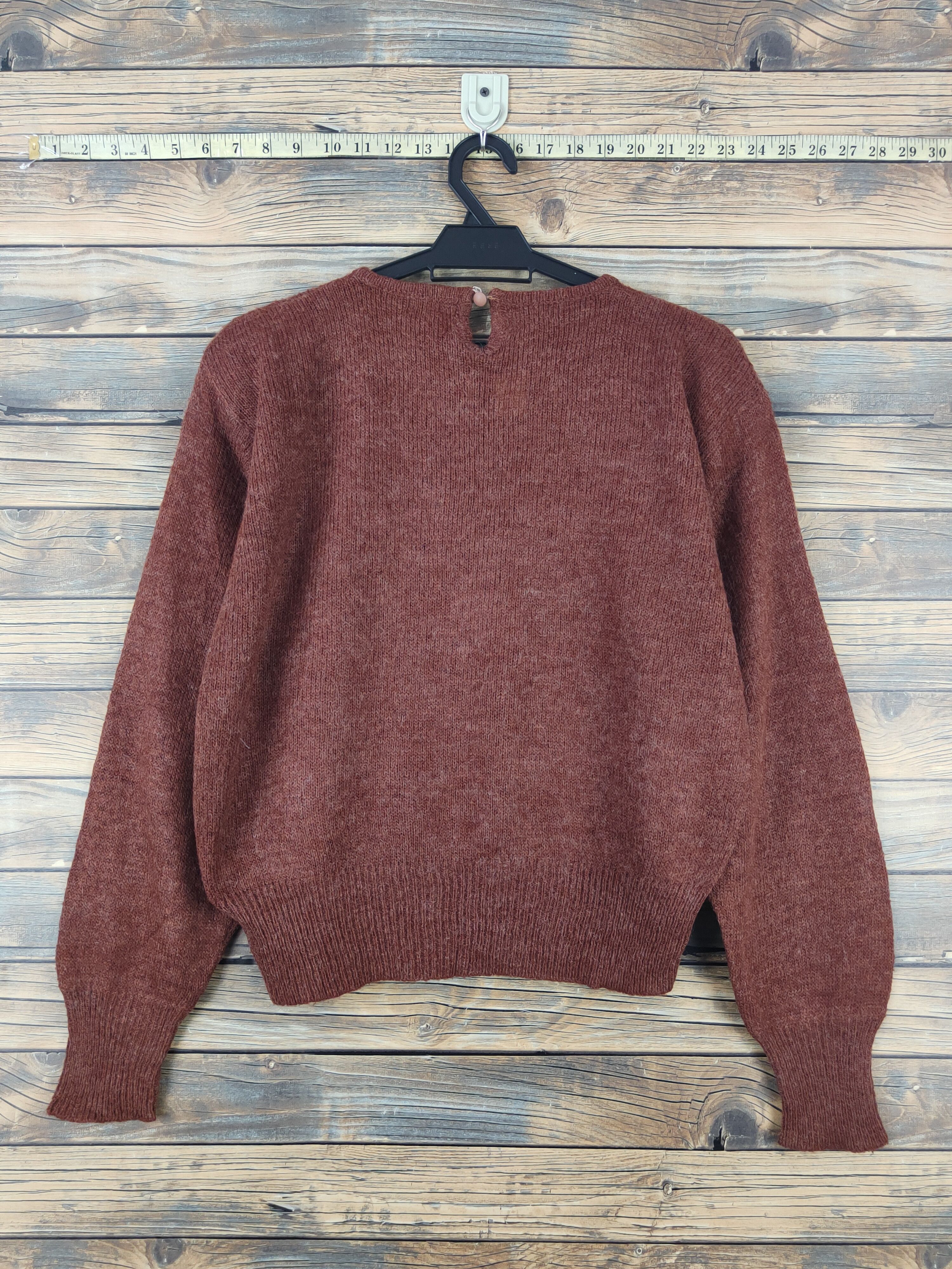 Homespun Knitwear Air Woeld Dark Brown art vintage Knitwear Crop Tops #W1106 Size L / US 10 / IT 46 - 8 Thumbnail