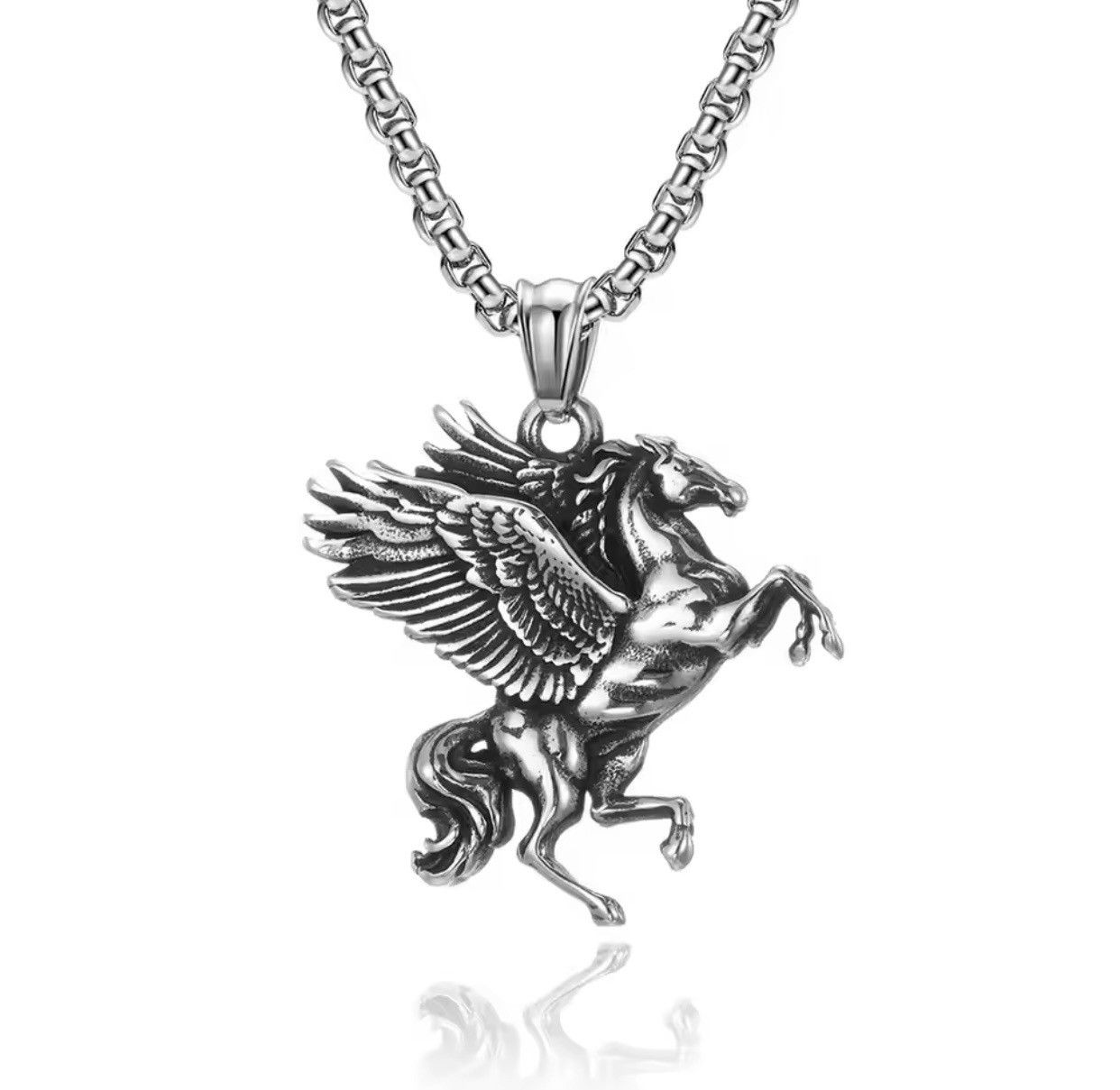 Jewelry Greek Mythology Double Winged Pegasus Necklace Size ONE SIZE - 4 Thumbnail