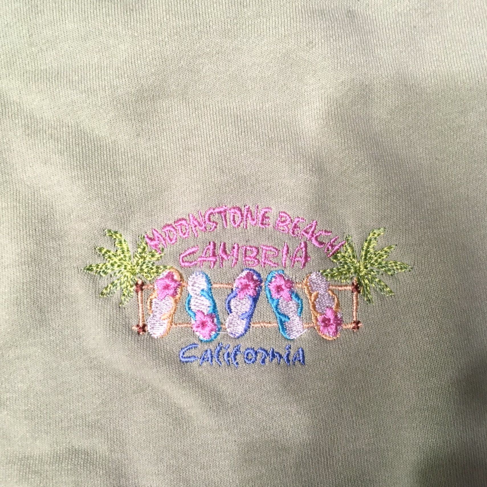 Vintage Paww Cambria California Moon Logo Graphic Vest Sleeveless Hoodie Large L Green Women Size L / US 10 / IT 46 - 4 Thumbnail