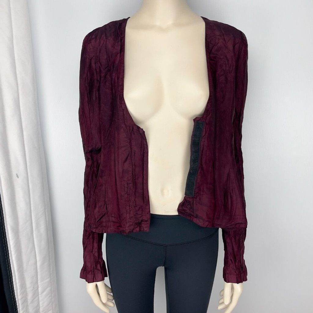 Marie Saint Pierre MARIE SAINT-PIERRE Burgundy Bordeaux Red Top Blouse Size S / US 4 / IT 40 - 2 Thumbnail