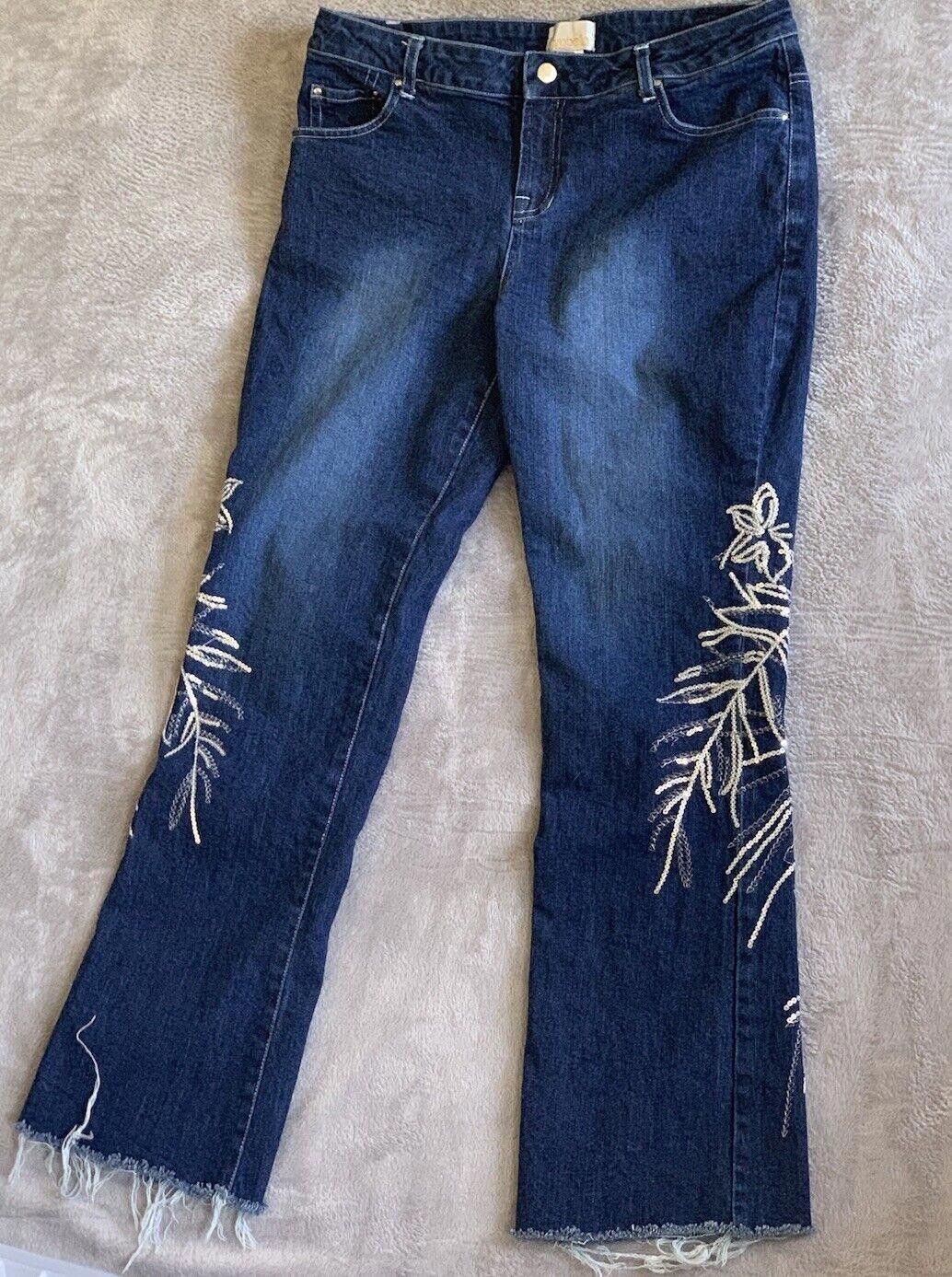 Cosabella CARABELLA Embroidered Stretch Jeans SZ 10 Stretch Size 32" / US 10 / IT 46 - 1 Thumbnail