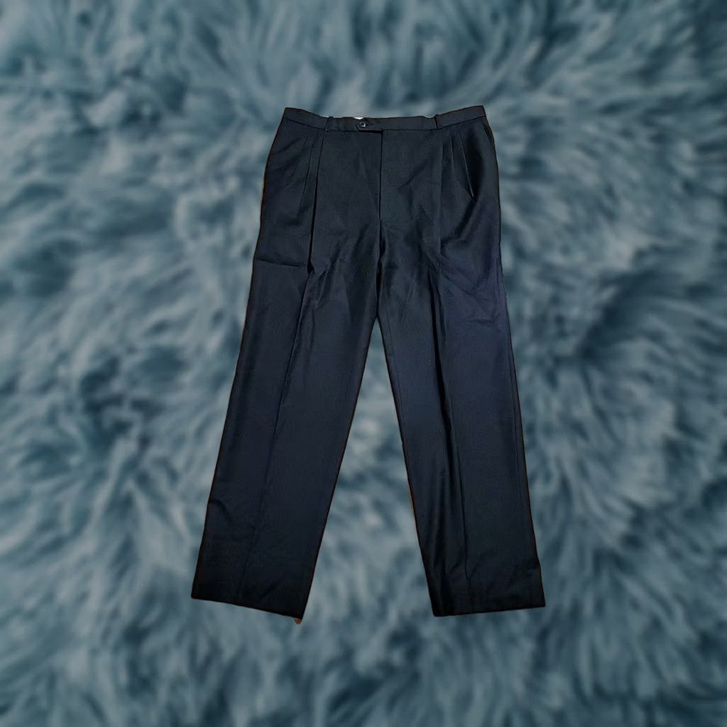 Vintage VINTAGE Pure Wool Pleated Dress Pants Navy Blue WideLeg 38 X31 Mens 1990s"} Size US 38 / EU 54 - 1 Thumbnail