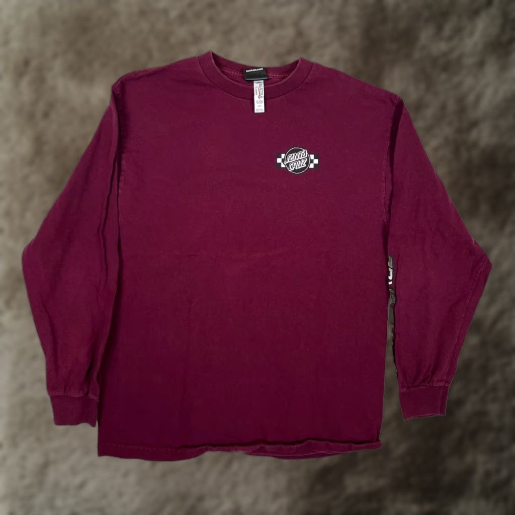 Vintage VINTAGE Santa Cruz T-Shirt Long Sleeve Regular Size M Red Double-Sided 90s California Men Size US M / EU 48-50 / 2 - 1 Thumbnail