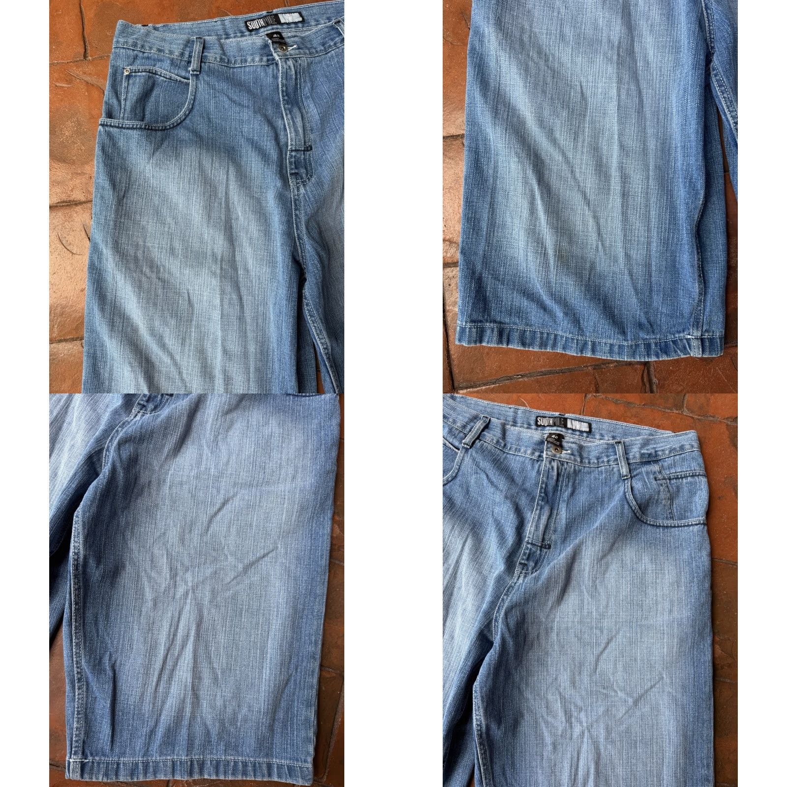 Southpole VINTAGE Southpole Baggy Bermuda Shorts Men 42 Denim Blue 90s Hip Hop Casual Mens Size US 42 / EU 58 - 8 Thumbnail