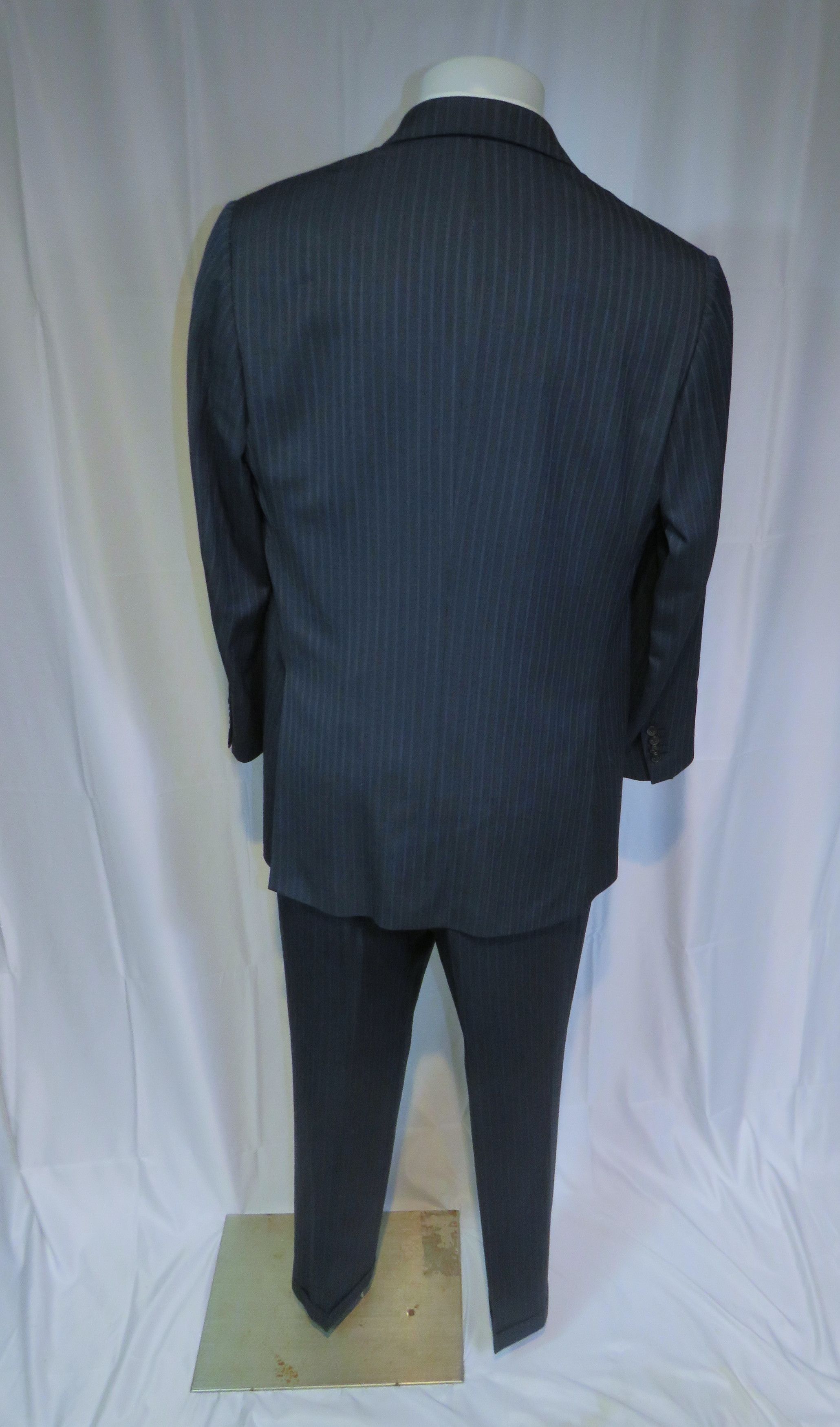 Other Marcello Vero x D’avenza Cashmere Blue Stripe Suit 43R Size 42R - 2 Thumbnail