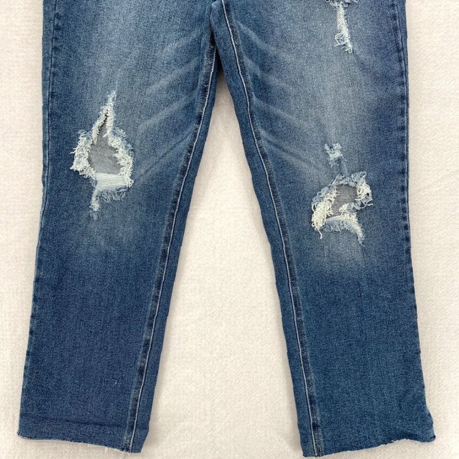 Vintage YMI Jeans Dream Collection Women's 11/30 Slim Straight Ankle Medium Wash Blue Jeans Size 32" / US 10 / IT 46 - 3 Thumbnail