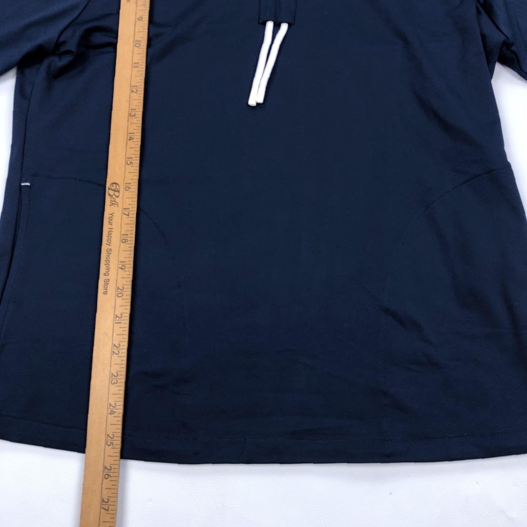 Footjoy FootJoy Women's M Pullover Hoodie Raglan Sleeve Navy Blue Knit 1/4 Zip Activewear Golf Running Gym Size M / US 6-8 / IT 42-44 - 6 Thumbnail