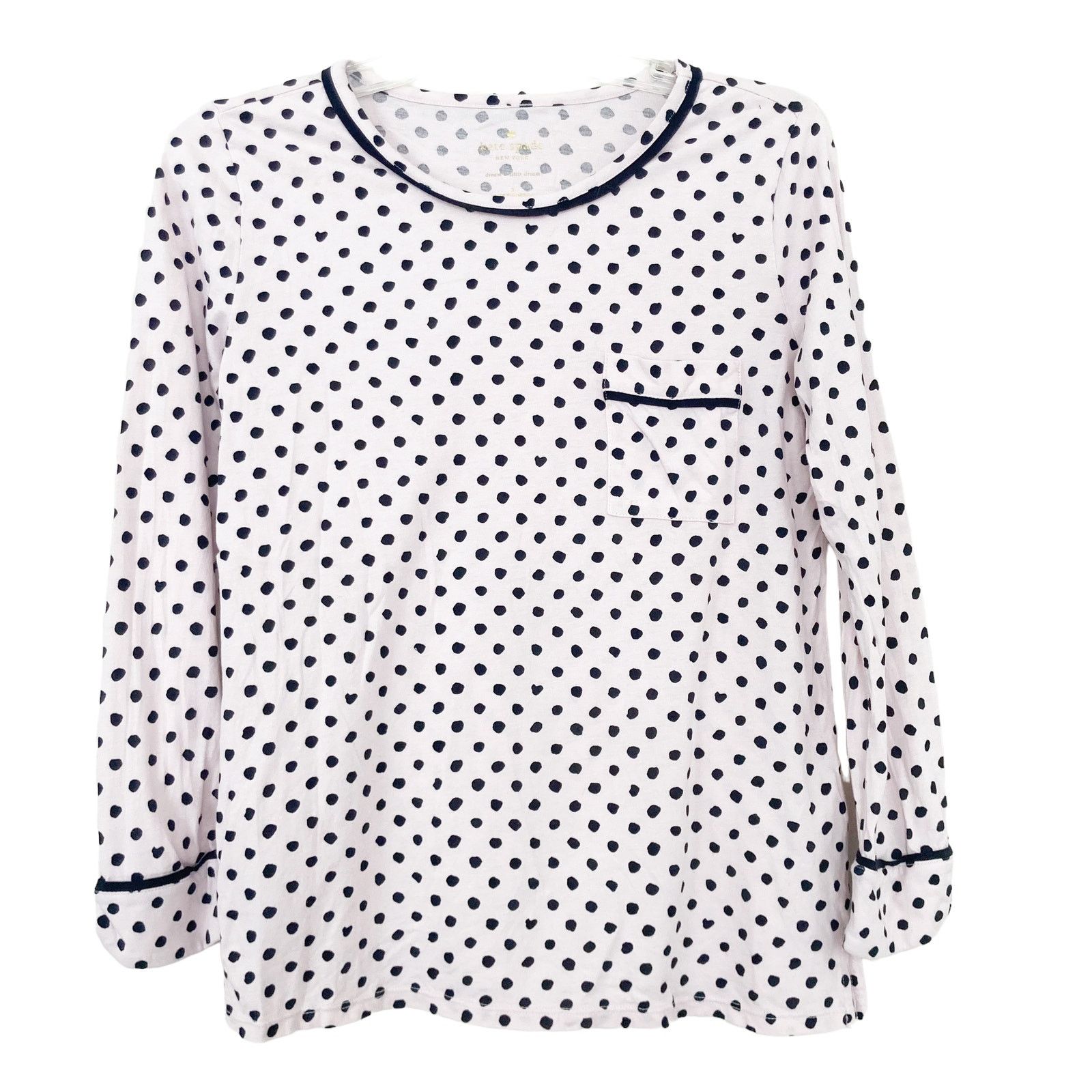 Kate Spade Kate Spade Light Pink Black Polka Dot Pajama Top Sz S Size S / US 4 / IT 40 - 6 Thumbnail