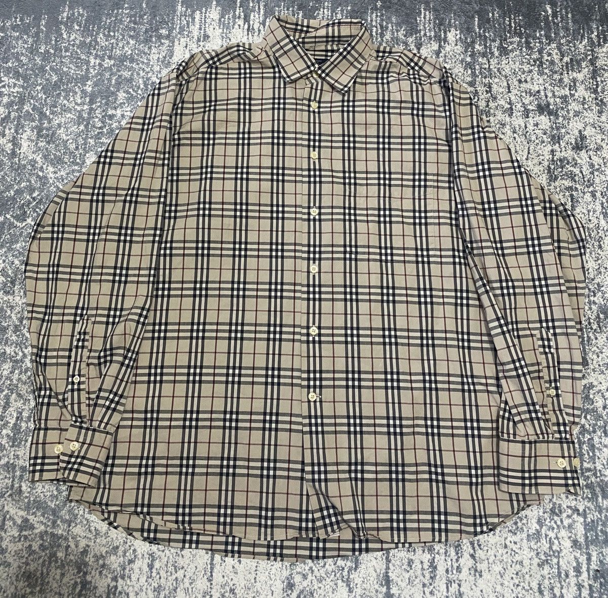 Burberry Vintage beige nova check fullprint burberry shirt button up Size US XXL / EU 58 / 5 - 1 Thumbnail