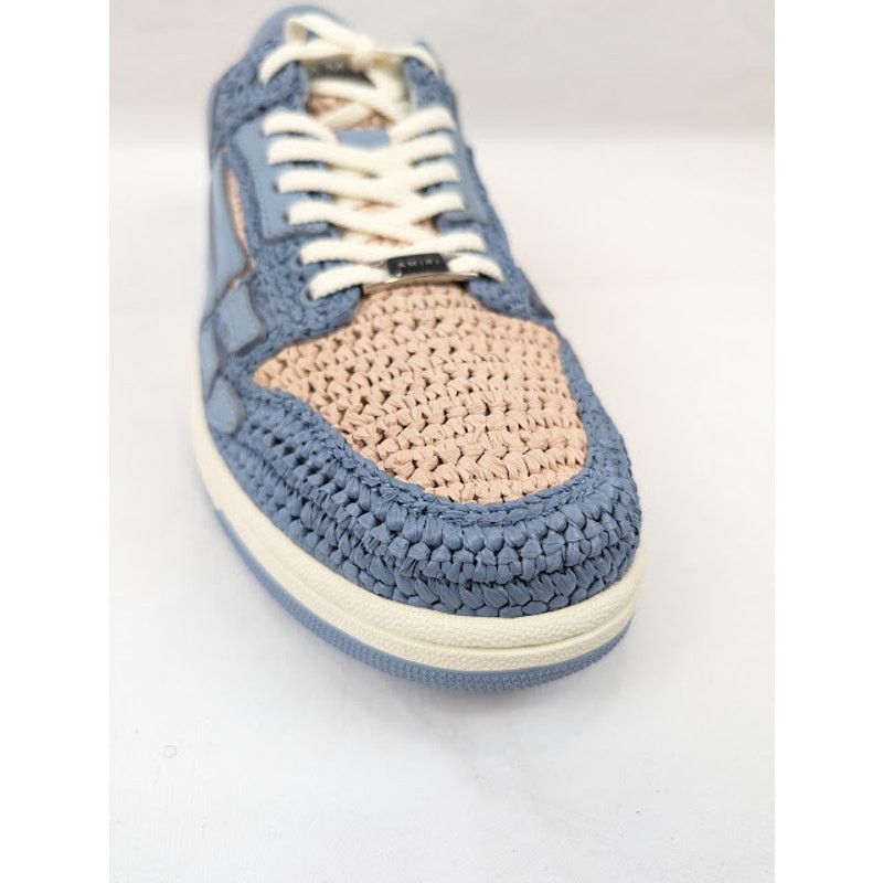 Amiri o1rshd1 Raffia Skelton Low-Top Sneakers in Blue Size US 8 / EU 41 - 5 Thumbnail