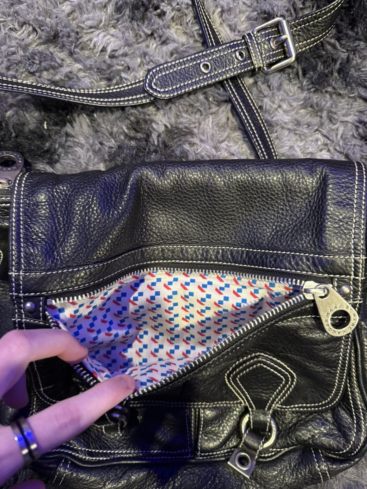 Marc by Marc Jacobs Marc by Marc Jacobs Black Leather Crossbody Bag Size ONE SIZE - 12 Thumbnail