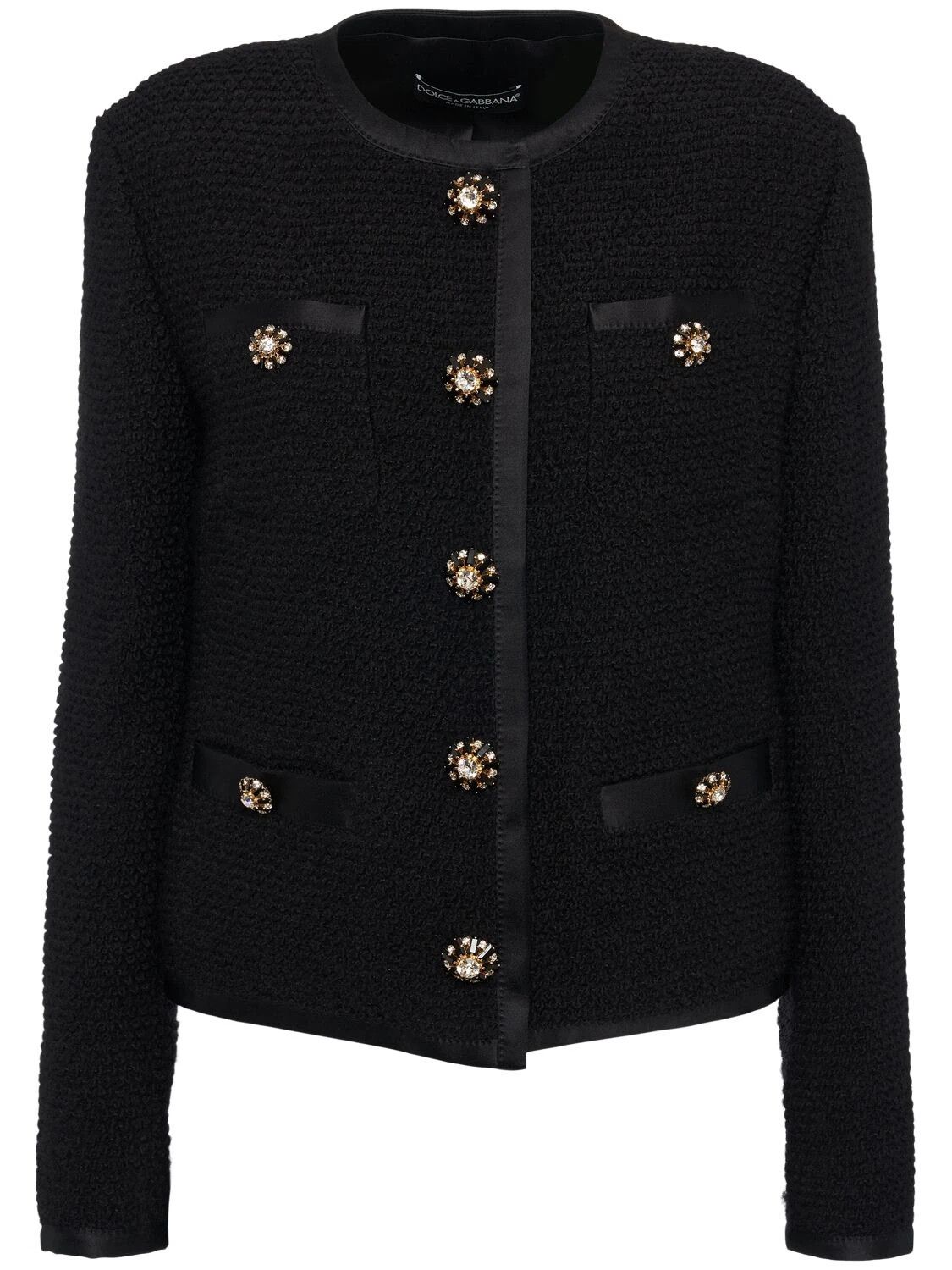 Dolce & Gabbana DOLCE&GABBANA Black Wool Jacket New & Authentic Size L / US 10 / IT 46 - 1 Thumbnail