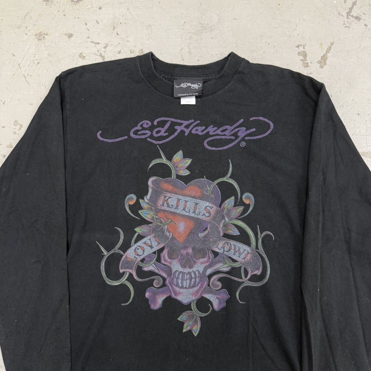 Christian Audigier Vintage Ed Hardy Long Sleeve Tee Size US M / EU 48-50 / 2 - 2 Thumbnail